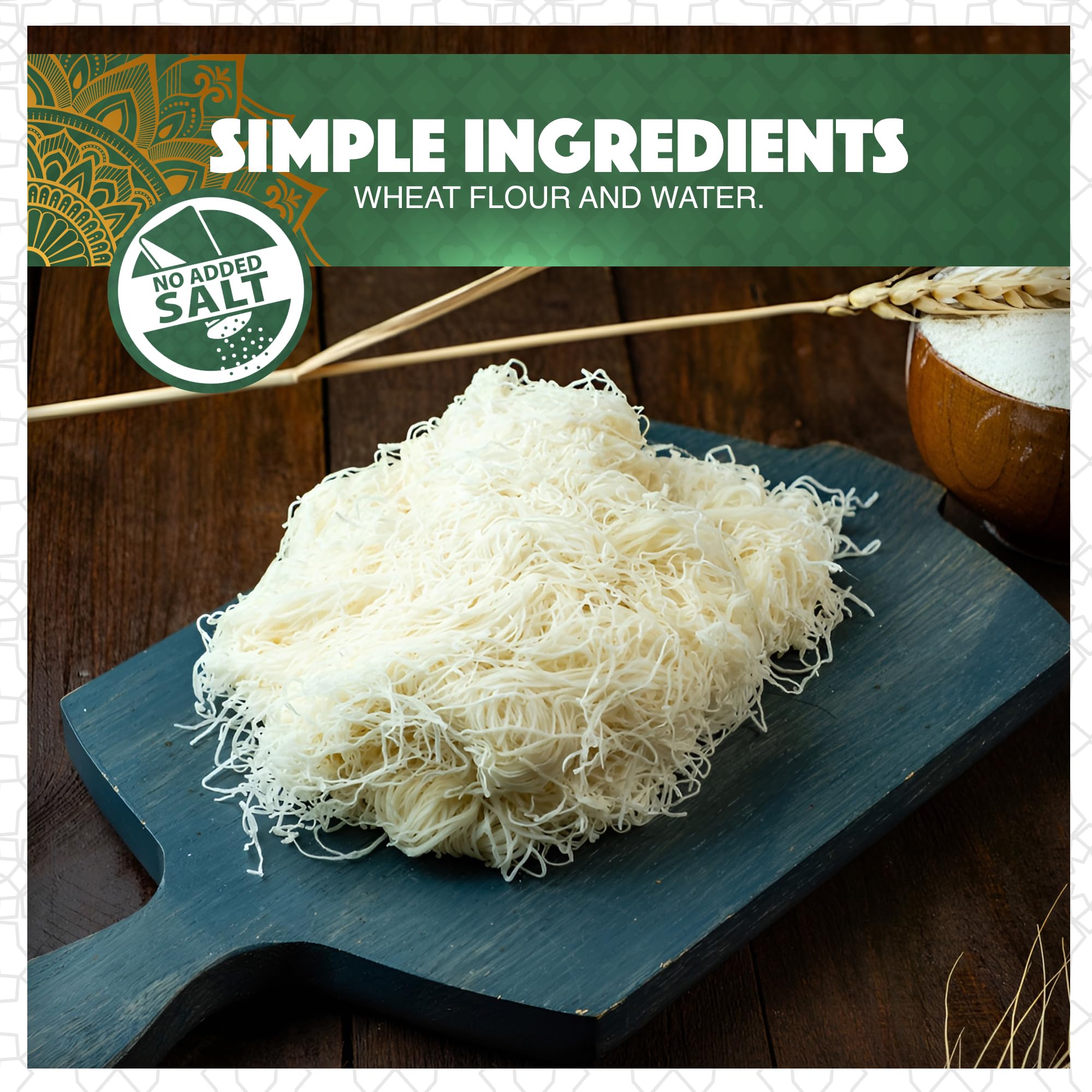 Premium LHUN Dried & Chopped Kataifi - Authentic Turkish Shredded Fillo Dough for Knafeh, Kanafeh & Kunafa | High-Quality Kadayif for Desserts, Baklava & Middle Eastern Pastries | Perfect for Home Baking, Gourmet Cooking & Dubai-Style Chocolate Bars
