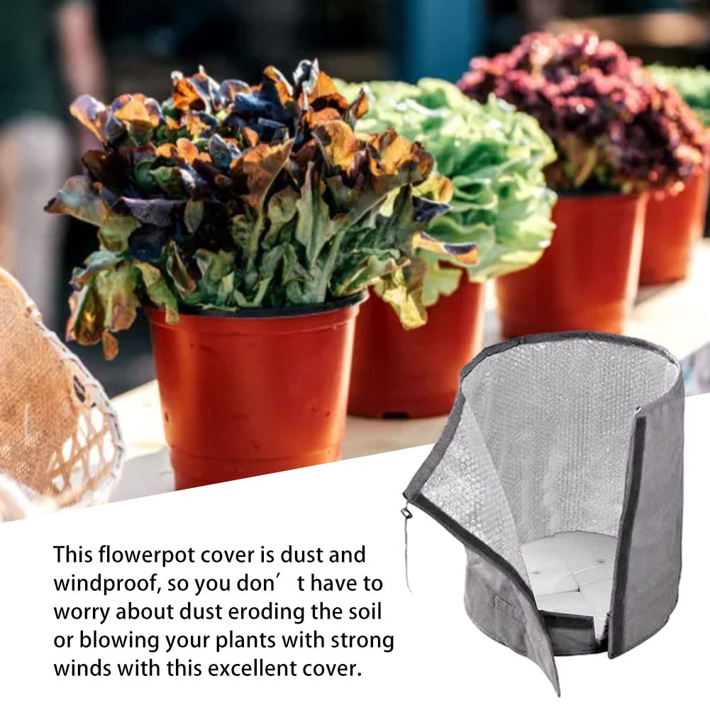 **65x70cm Winter Plant Pot Cover - UV-Proof, Anti-Frost, Thermal Protection for Outdoor Garden Flower Pots - Ideal for Winterizing Potted Plants in Cold Weather**