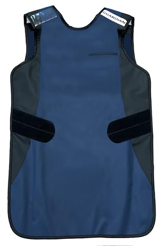 Flex-Back X-Ray Apron - Medium, Blue, Lightweight Lead Protection with Hook & Loop Closure & Thyroid Collar | USA Made | Ideal for Dental Clinics, Radiology & Medical Imaging Professionals