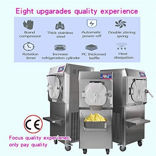 Kolice Commercial ETL Certified Gelato & Hard Serve Ice Cream Machine - 9-11 Gal/Hour Output, Italian Water Ice Maker with Stainless Steel Hinge (Perfect for Ice Cream Shops, Restaurants & Catering Events)