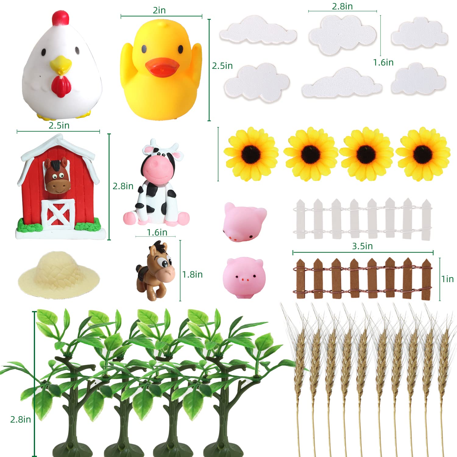 30 PCS Farm Animal Cow Cake Toppers - Adorable Cow-Shaped Cupcake Decorations for Farm Theme Birthday, Baby Shower & Party Supplies (Style B) | Perfect for Cake Decorating, Dessert Displays & Themed Celebrations
