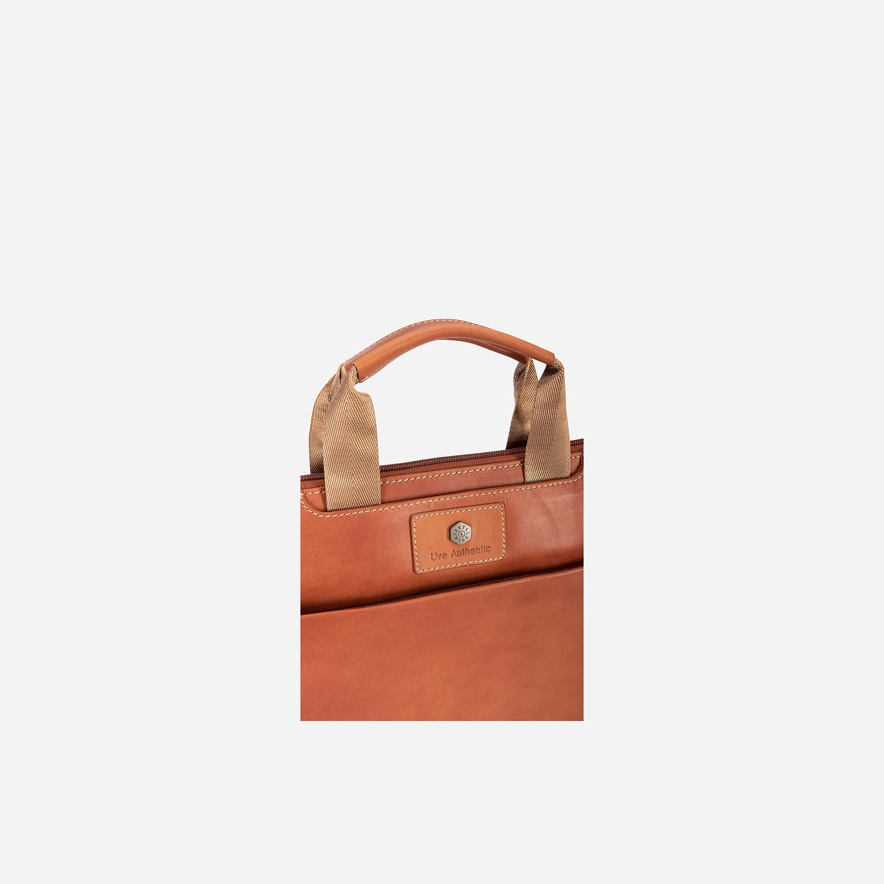 Premium Jekyll & Hide Texas Extra Slim Business Briefcase in Clay - Stylish & Professional Leather Laptop Bag for Work, Office, and Business Travel