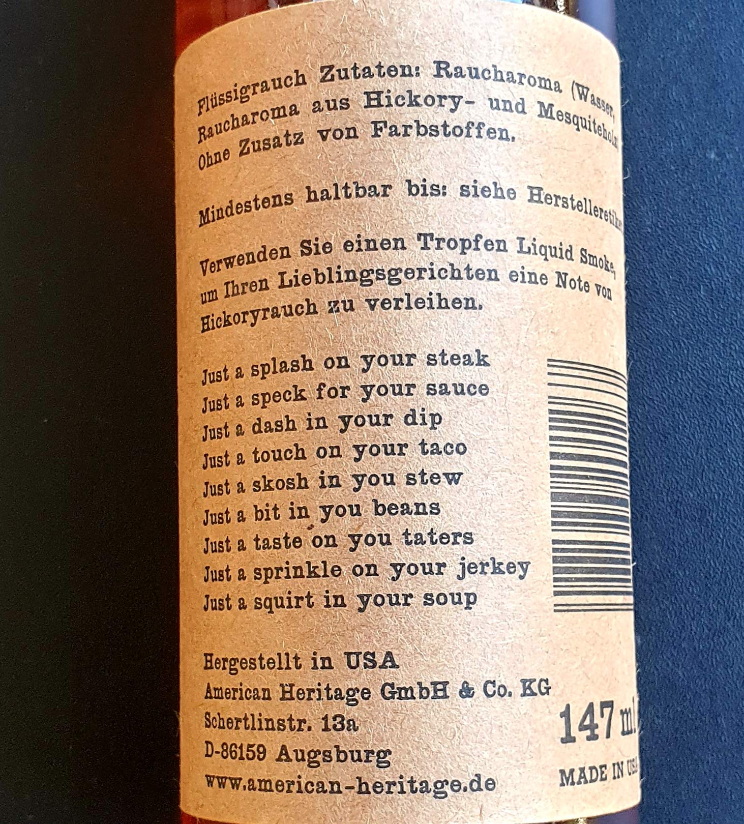 Lazy Kettle Liquid Smoke - 100% Natural Hickory Smoke Flavor - Vegan, Allergen-Free, No Artificial Additives - Perfect for BBQ Sauces, Marinades, Meat & Vegan Dishes - Enhance Grilling, Smoking & Cooking at Home