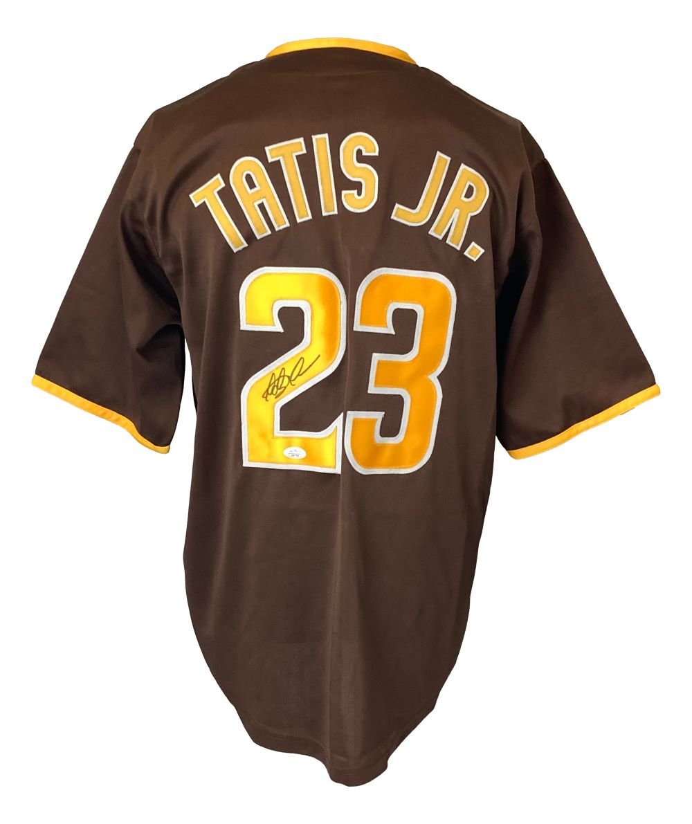 Authentic Fernando Tatis Jr. San Diego Padres Signed Brown Baseball Jersey with JSA Certificate - Perfect for MLB Collectors, Sports Memorabilia Displays & Baseball Fan Gifts