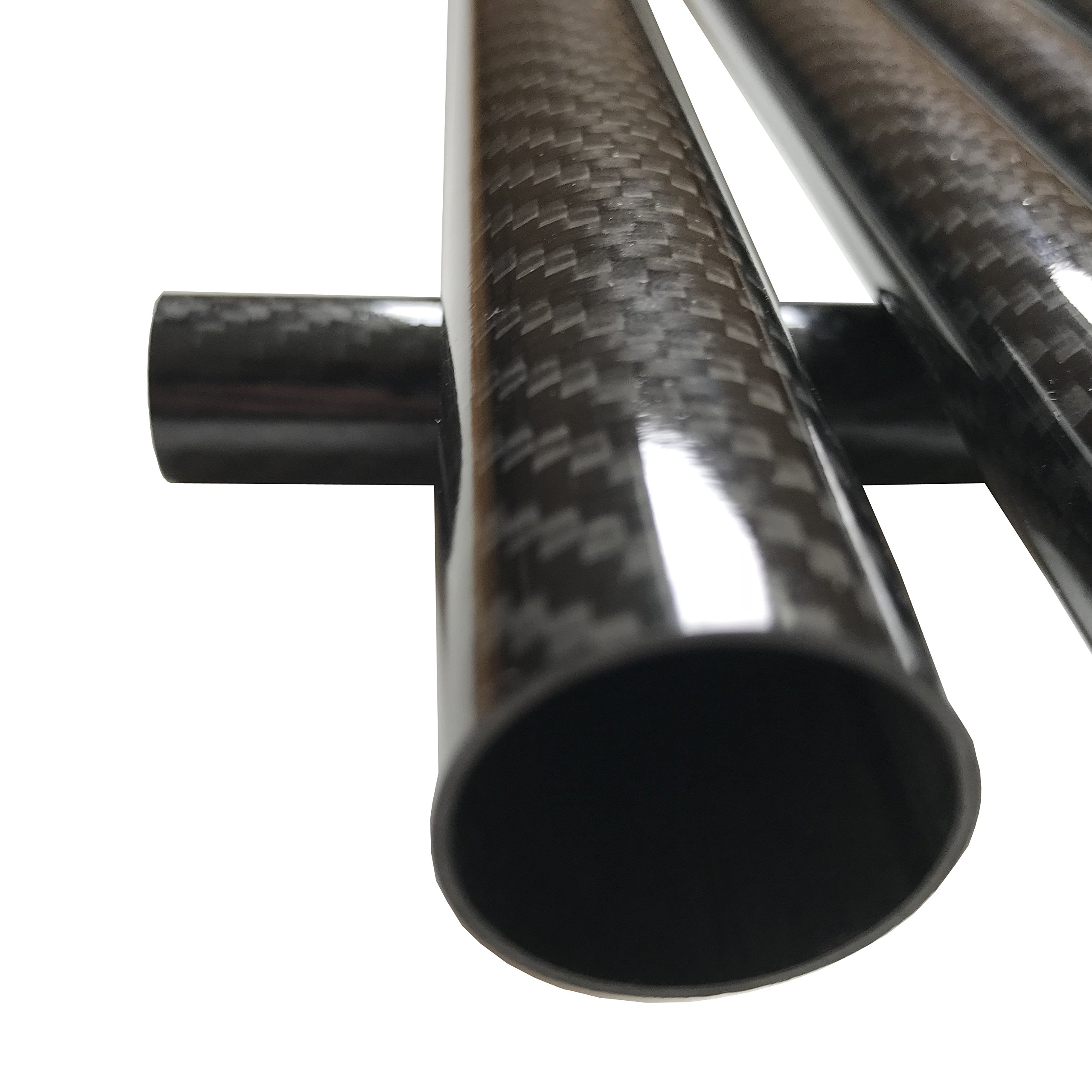 Premium Black Carbon Fiber Tube - 10mm x 8mm x 1000mm Hollow Rod - High Strength Lightweight Carbon Fiber Shaft for RC Models, Drones, DIY Projects & Industrial Applications