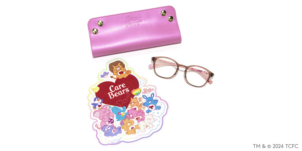 JINS x Care Bears Love A Lot Bear Glasses - Cute Anime-Inspired Eyewear for Kids & Adults - Perfect for Cosplay, Gifts, and Everyday Wear