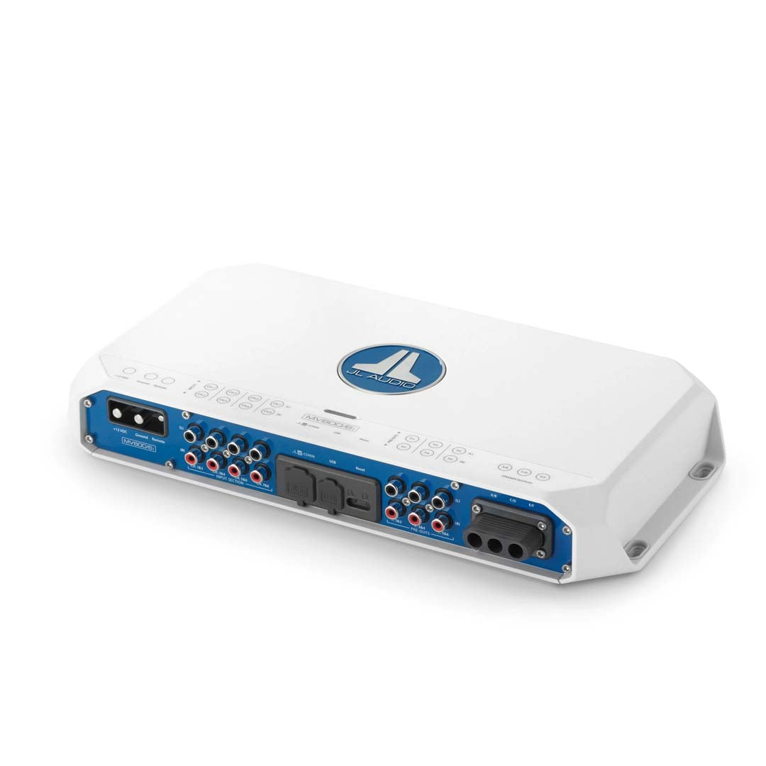 JL Audio MV600/6i MVi Series 600W 6-Channel Marine Amplifier with DSP - Waterproof Boat Audio System for Yachts, Speedboats & Marine Vehicles
