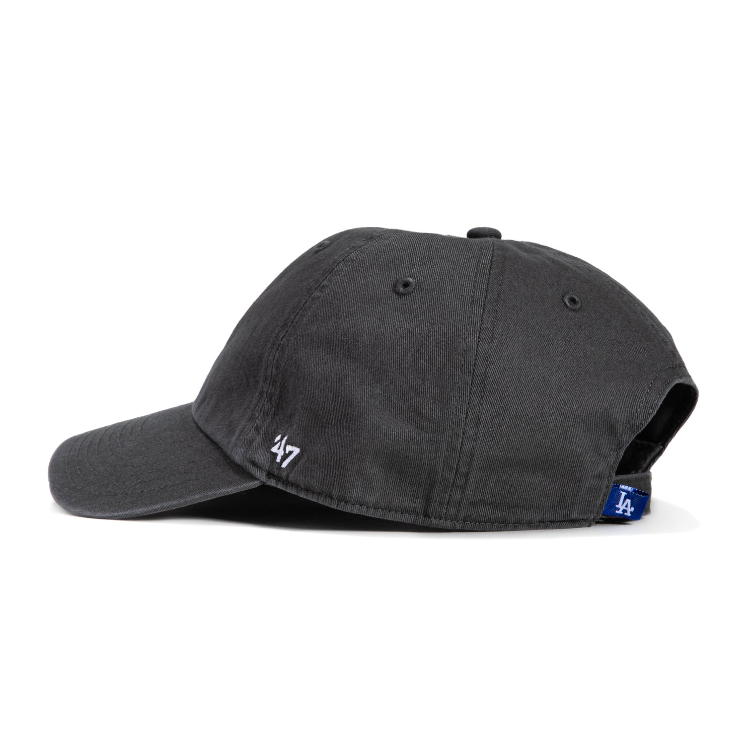 47 Brand Los Angeles Dodgers Cleanup Adjustable Baseball Cap - Charcoal & White - Perfect for Game Day, Casual Wear & Sports Fans