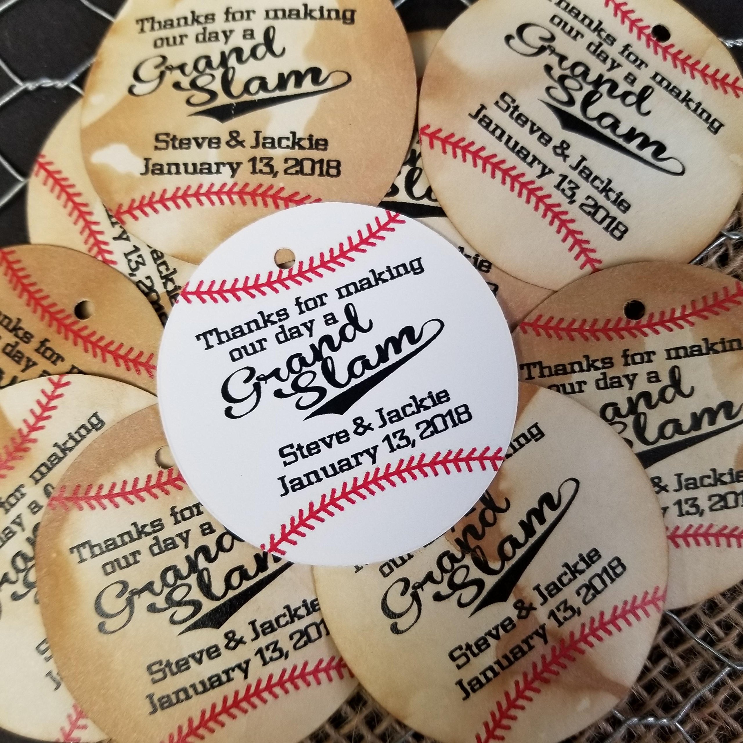 Personalized White or Tea Stained Favor Tags - Set of 20 Round 2