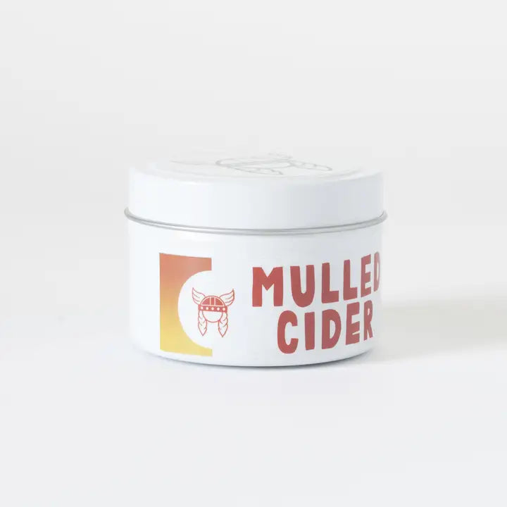 4 oz Mulled Cider Scented Candle in Tin - Perfect for Fall Evenings & Cozy Home Decor