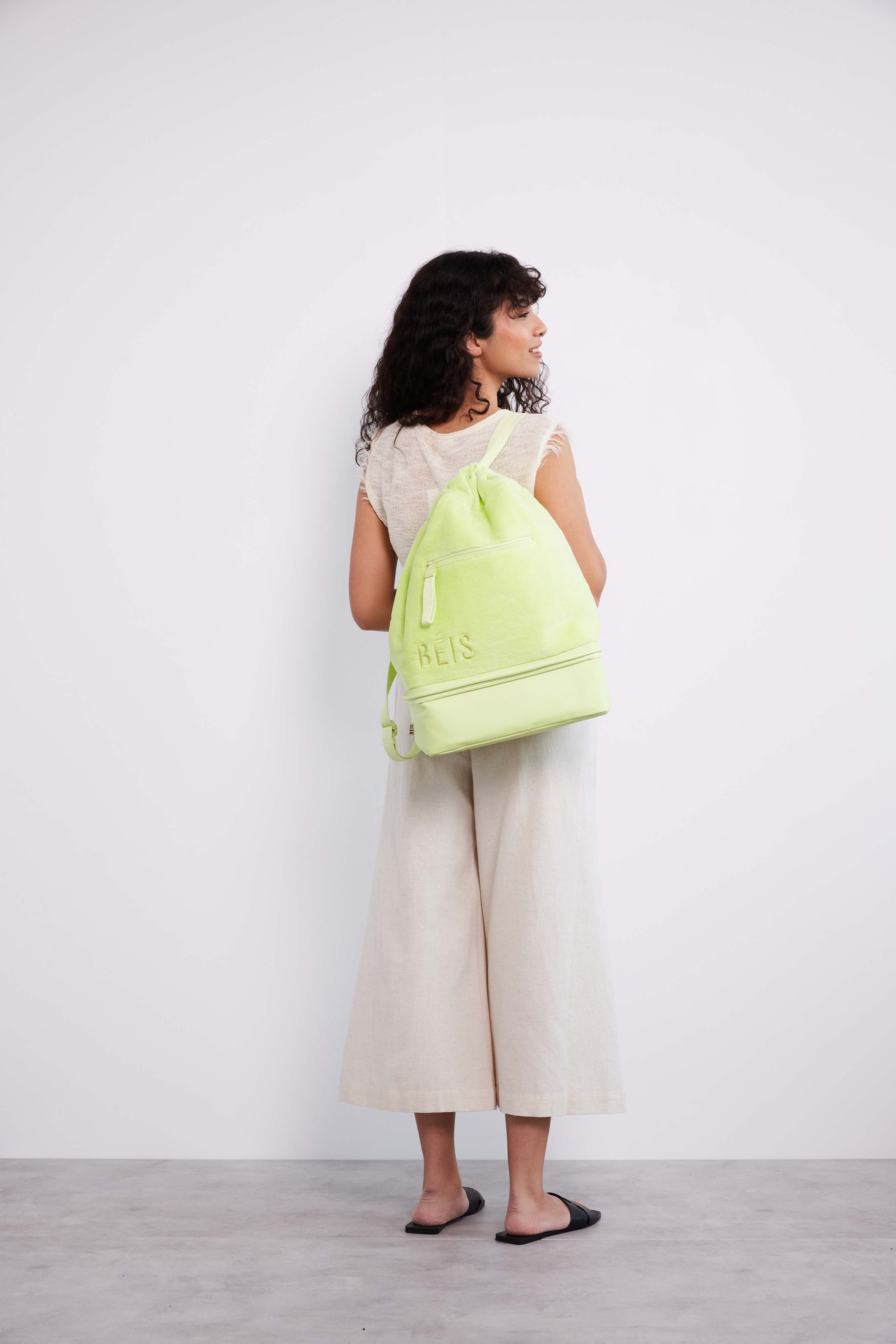 Premium Terry Backpack Cooler in Citron - Insulated Lunch Bag for Picnics, Beach Trips & Outdoor Adventures | Leakproof & Lightweight Design
