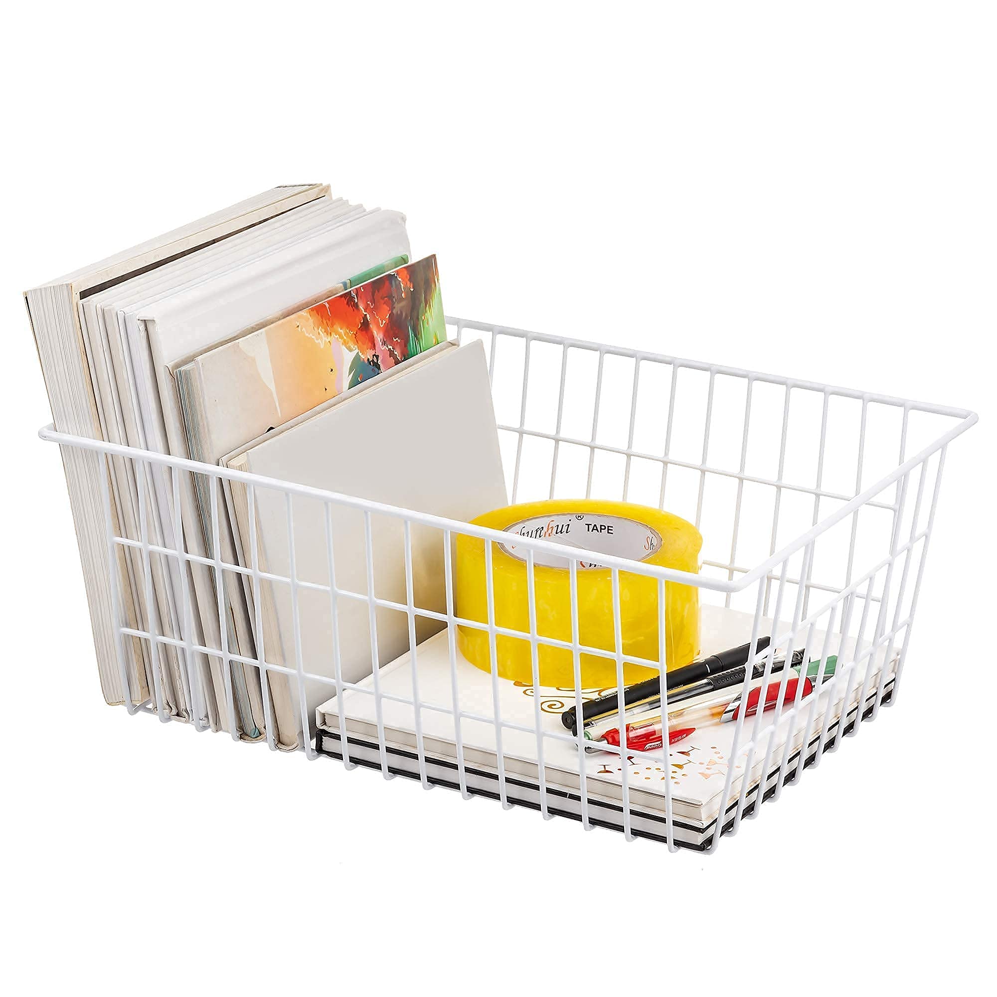 Redrubbit Stackable Kitchen Cabinet Storage Shelf Rack - Space Saving Organizer for Pantry, Bathroom & Closet - Perfect for Storing Spices, Cans & Toiletries