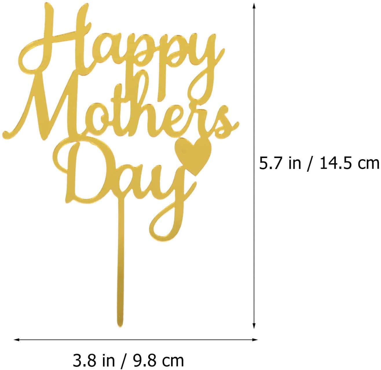10pcs Happy Mother's Day Cake Toppers - Acrylic Cupcake Toppers for Birthday Party, Mother's Day Cake Decoration - Perfect for DIY Baking, Wedding, Baby Shower & Holiday Celebrations