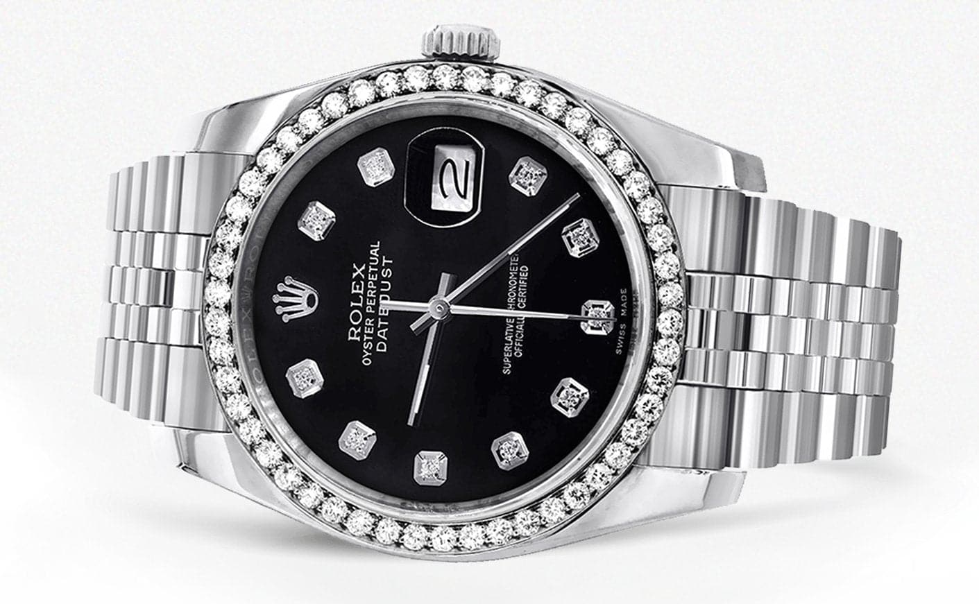 Rolex Datejust 36mm Men's Watch - Black Dial, Jubilee Bracelet, Hidden Clasp | Luxury Automatic Timepiece for Business, Formal Events & Everyday Wear