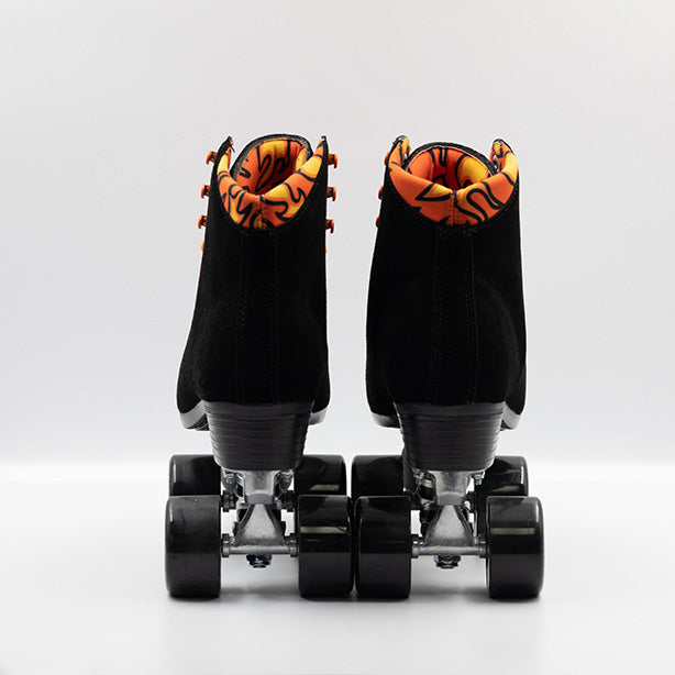 Chuffed Skates Fuegote Roller Skates - Premium Black Quad Roller Skates for Women & Men | Perfect for Outdoor Skating, Rink, Fitness & Roller Derby