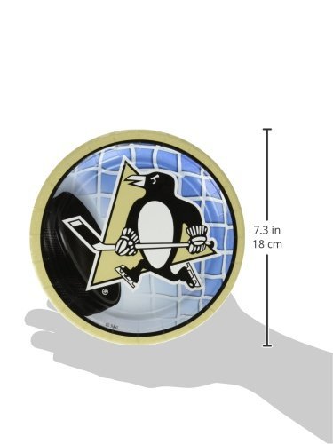 Pittsburgh Penguins 7-Inch Dinner Plates - Set of 8 - NHL Hockey Team Themed Dishware for Game Day Parties & Home Decor