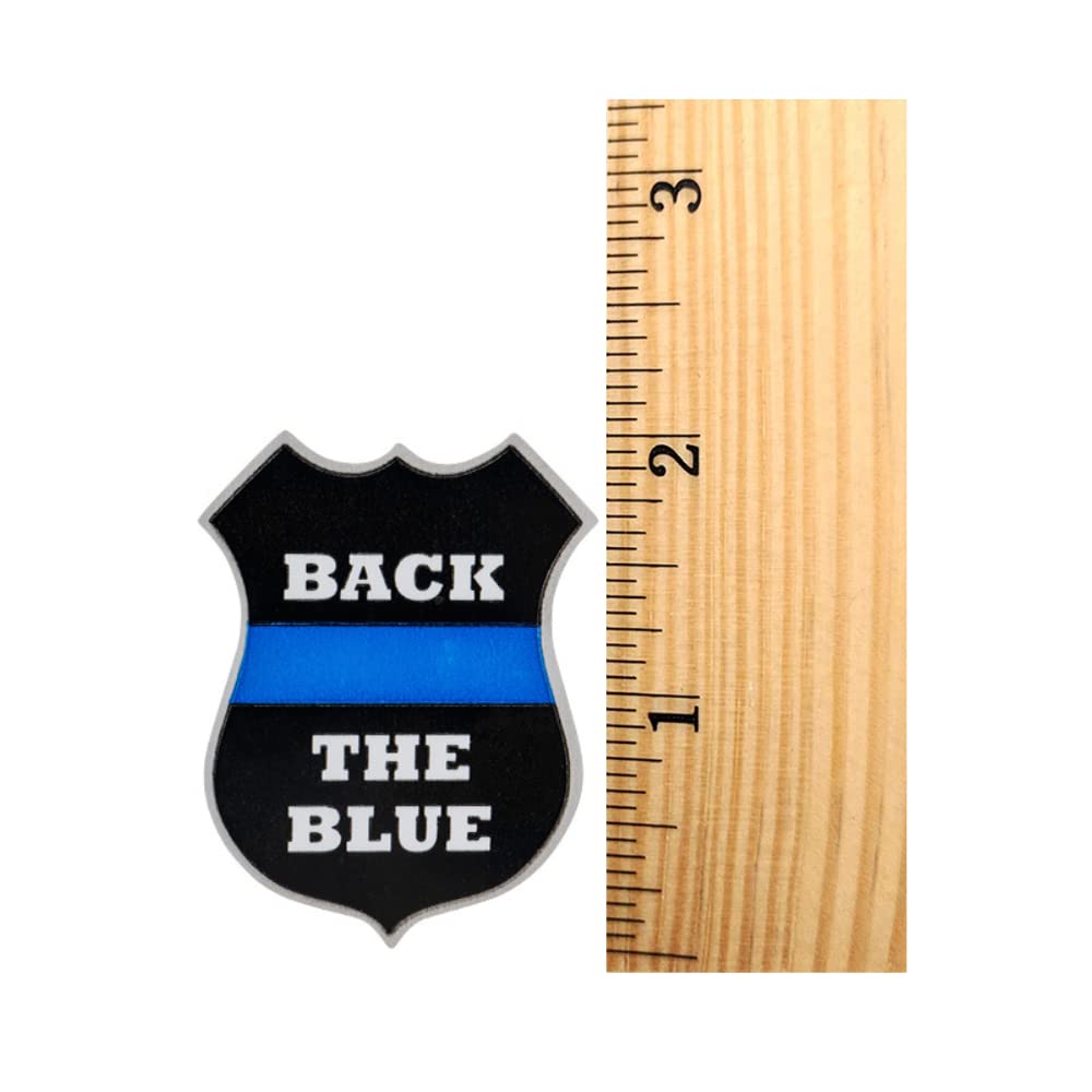 Back The Blue Police Support Stickers - 250 Pack of Blue Lives Matter Badges for Cars, Laptops & Windows | Show Support for Law Enforcement
