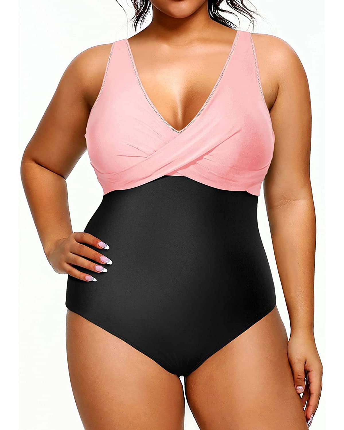 **Yonique Plus Size One Piece Swimsuit for Women - Tummy Control Slimming Bathing Suit - Perfect for Beach, Pool & Vacation**