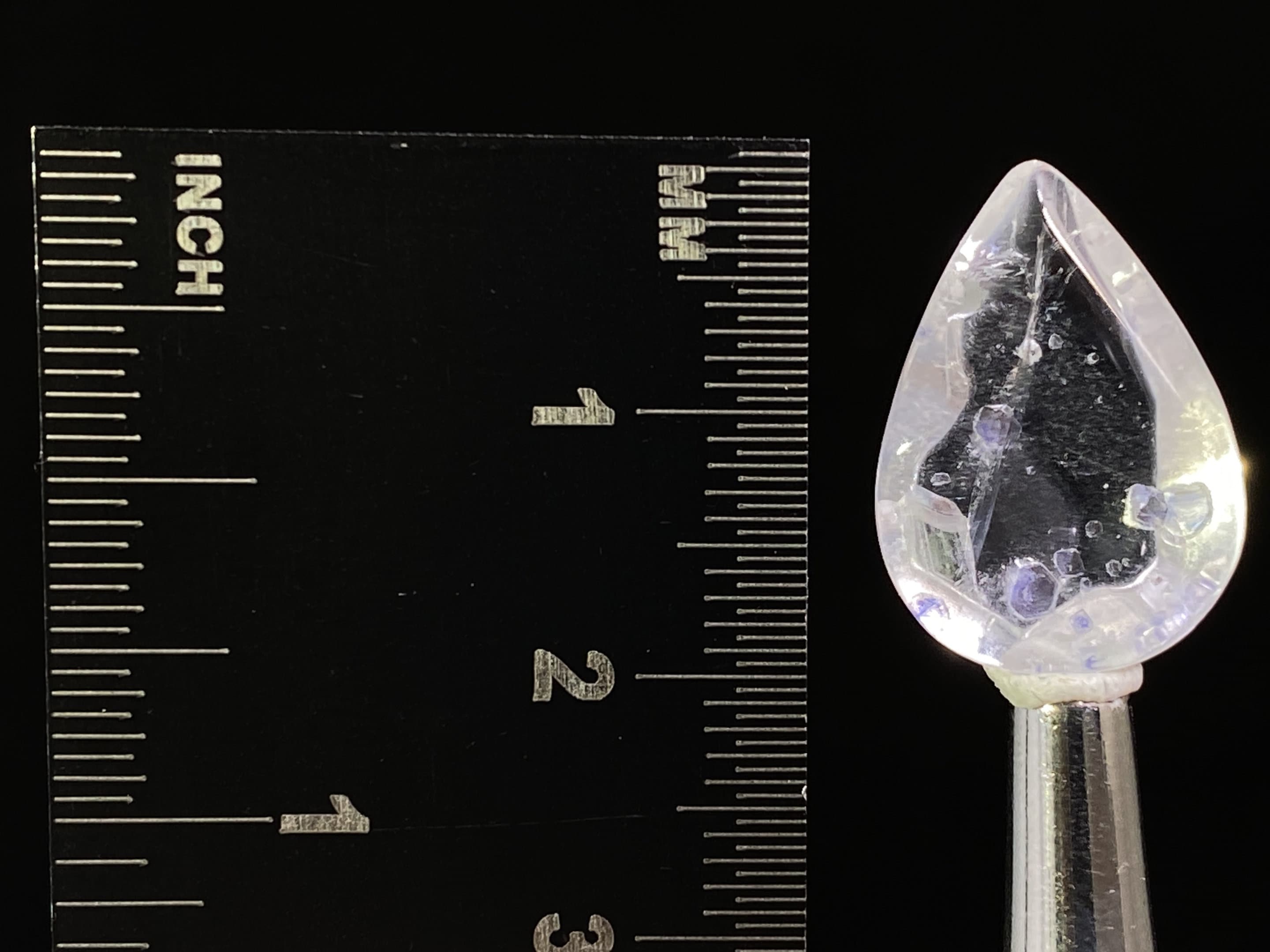 Natural Fluorite in Clear Quartz Cabochon - Rare Gemstone for Jewelry Making, Healing Crystals & DIY Crafts | Perfect for Pendants, Rings & Spiritual Healing
