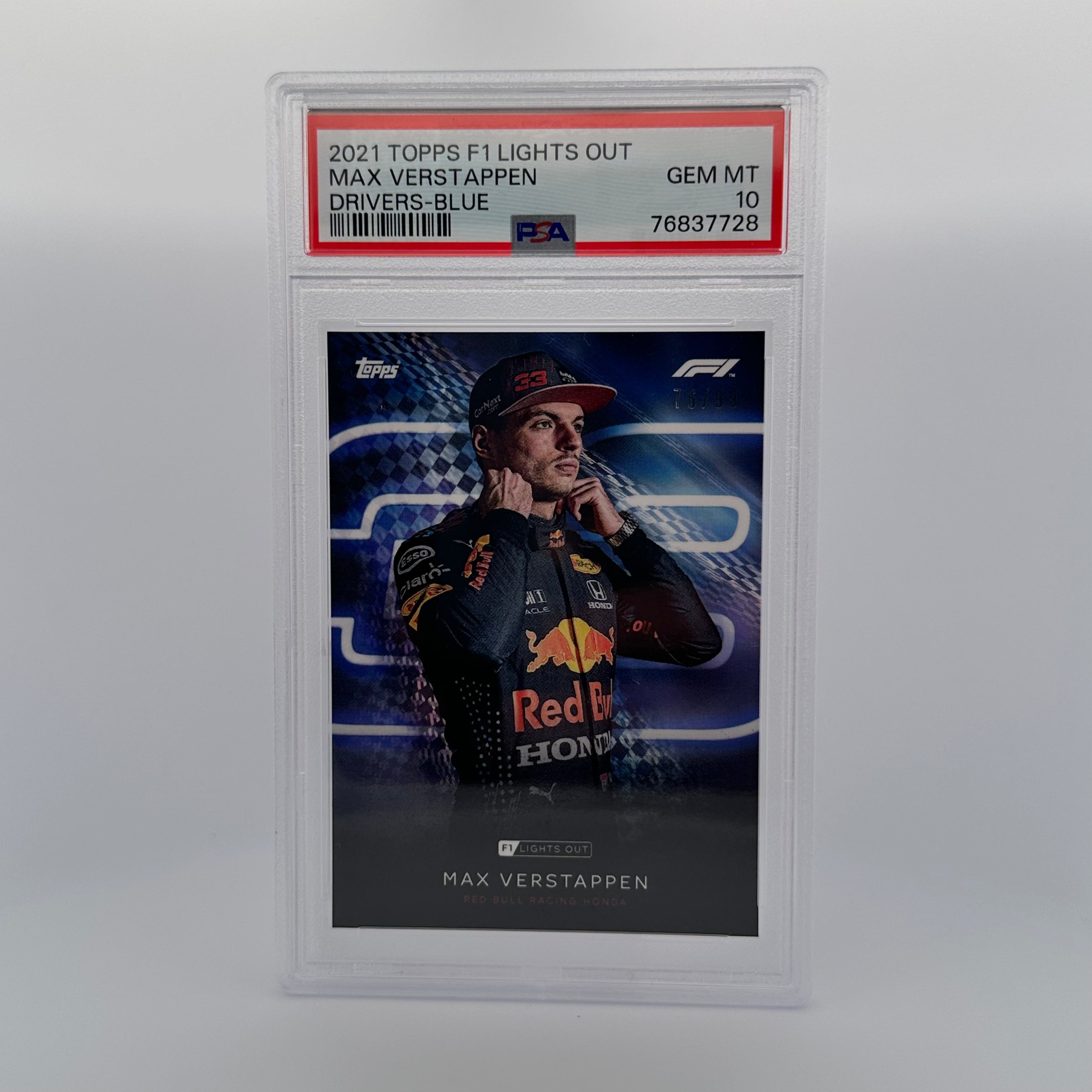 PSA 10 Graded 76/99 Max Verstappen Blue F1 Drivers Card - Perfect for Collectors, Racing Fans & Sports Memorabilia Enthusiasts