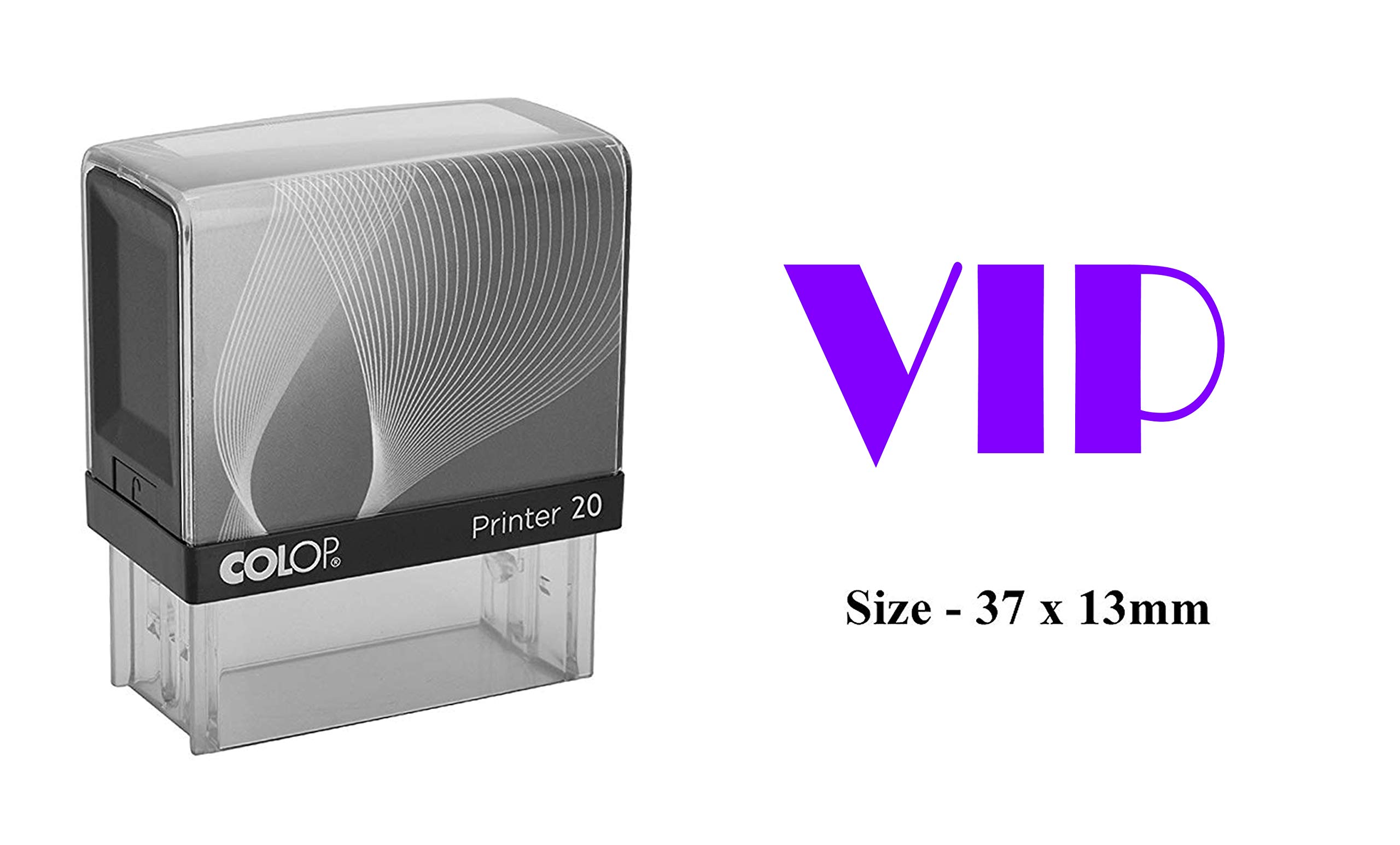 VIP Self Inking Rubber Stamp - Colop Printer 20 - Professional Office Stationery Stamp for Documents, Certificates & Business Paperwork