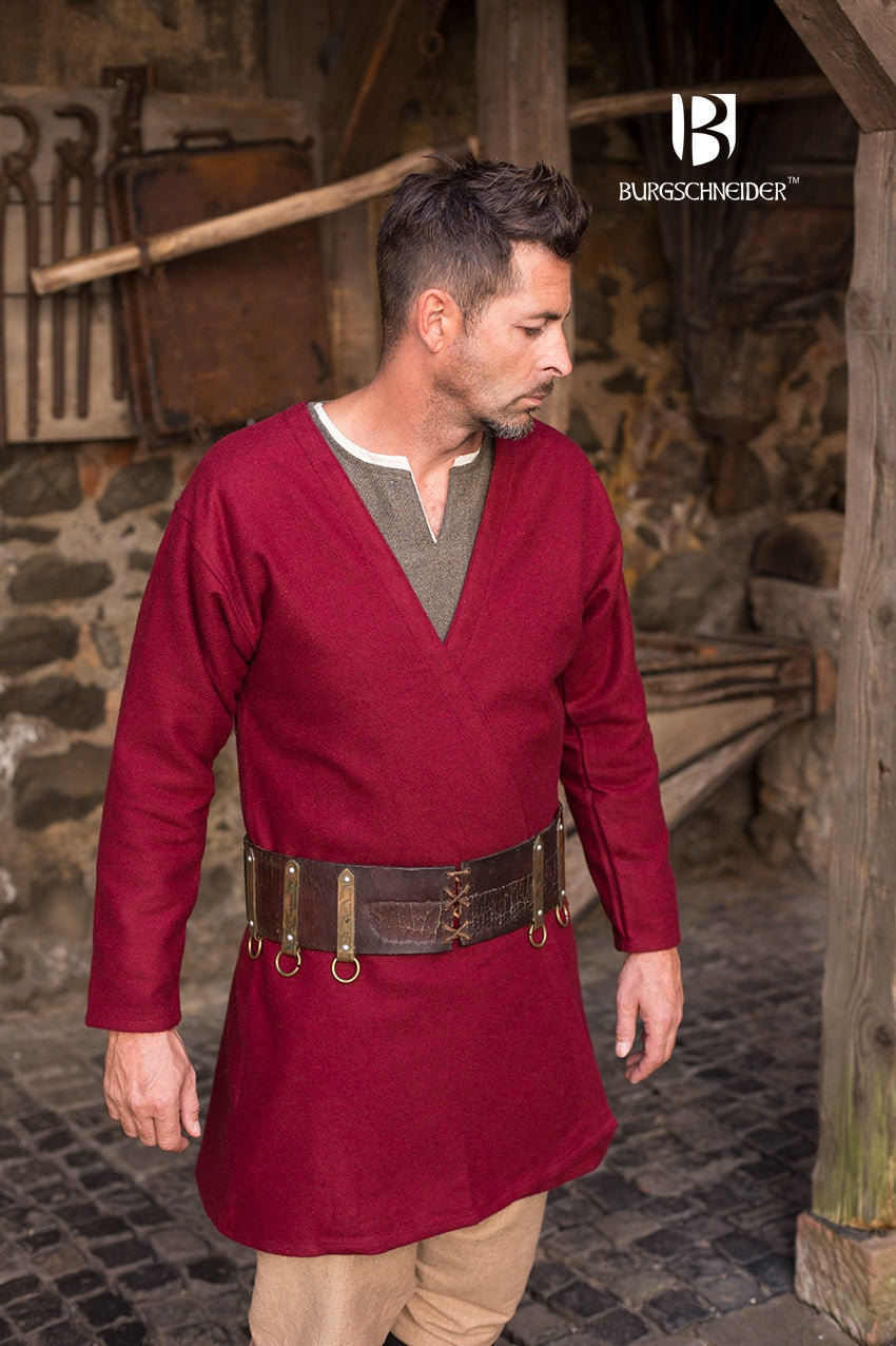 Loki Red Viking Coat - Authentic Norse Costume for Cosplay, Halloween & Medieval Reenactment | Warm Winter Cloak for Men & Women