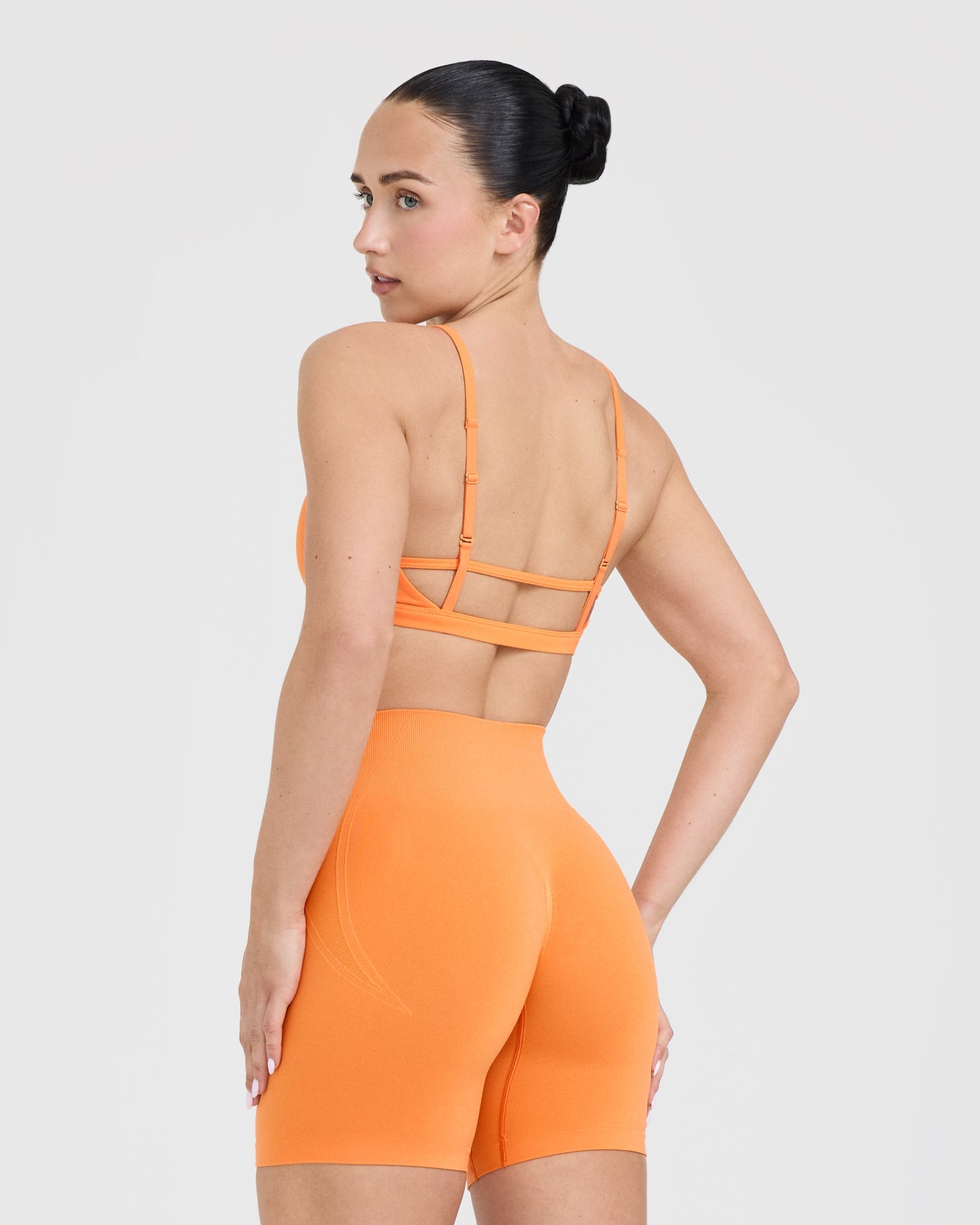 Timeless Strappy Bralette in Apricot Orange | Comfortable Wireless Bra for Women | Perfect for Yoga, Lounge & Everyday Wear