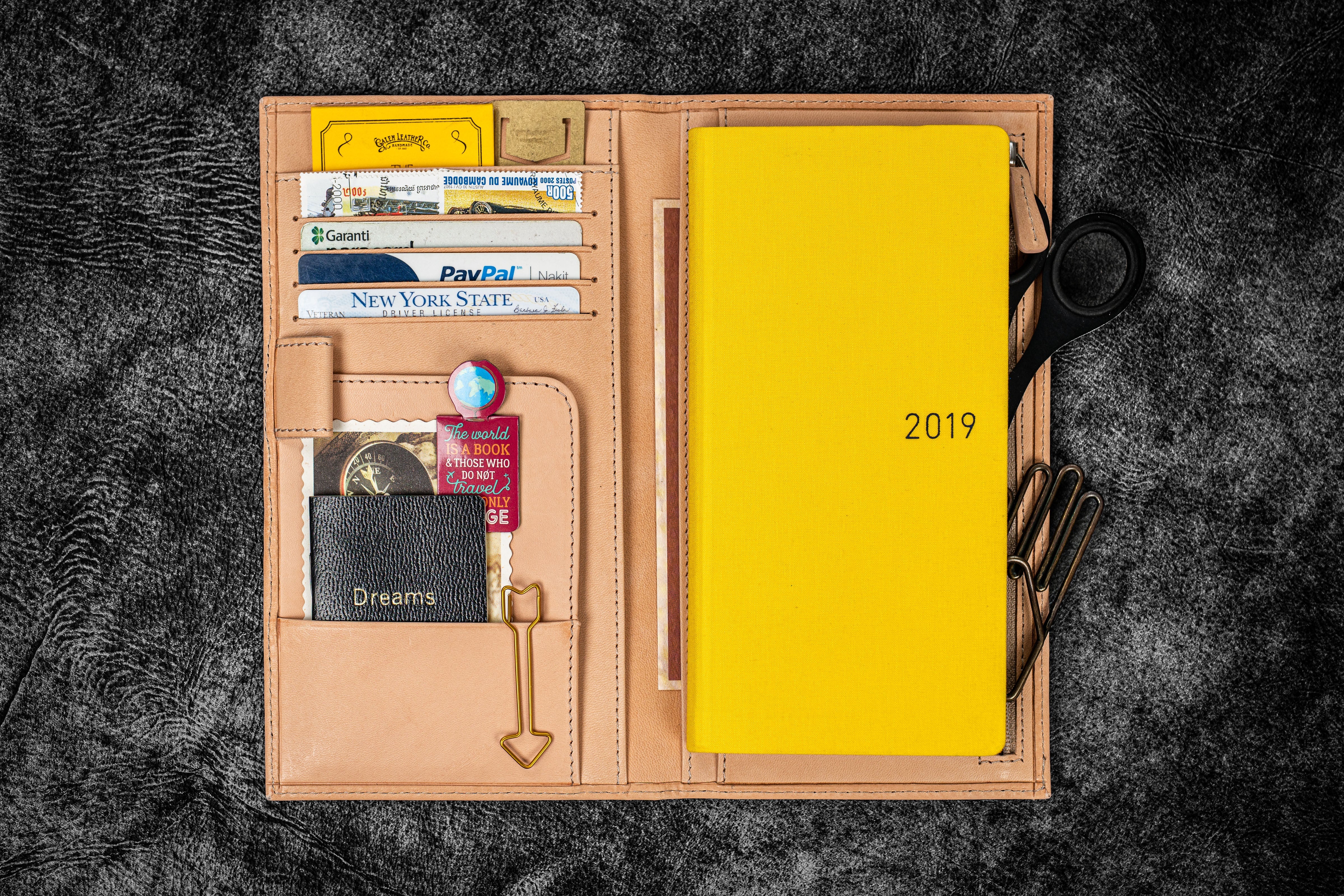 Genuine Undyed Leather Hobonichi Weeks Mega Cover - Premium Planner Organizer for Journaling, Planning & Daily Productivity - Perfect for Office, School & Travel Use