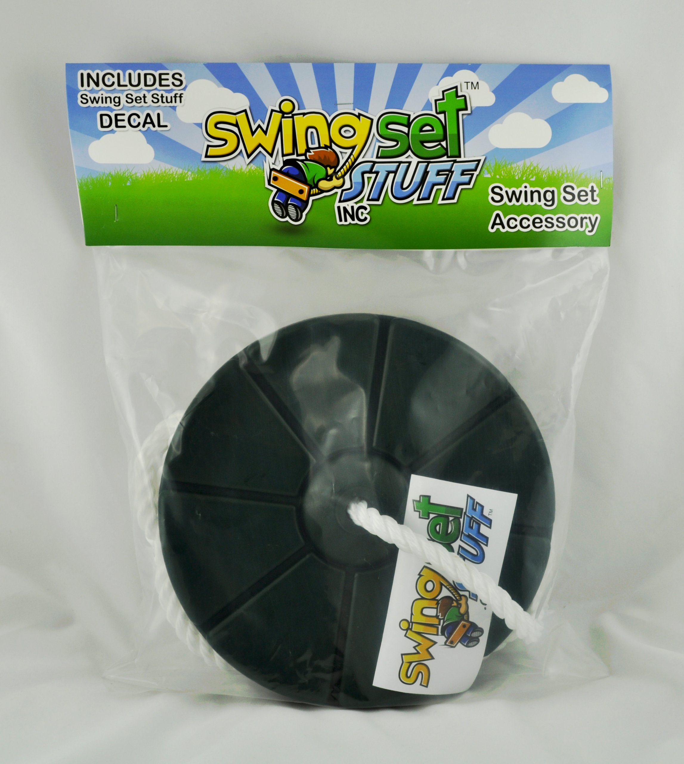 SSS Logo Daisy Disc Swing Set Accessory - Green Outdoor Play Equipment for Kids | Perfect for Backyard Swings, Playgrounds & Parks