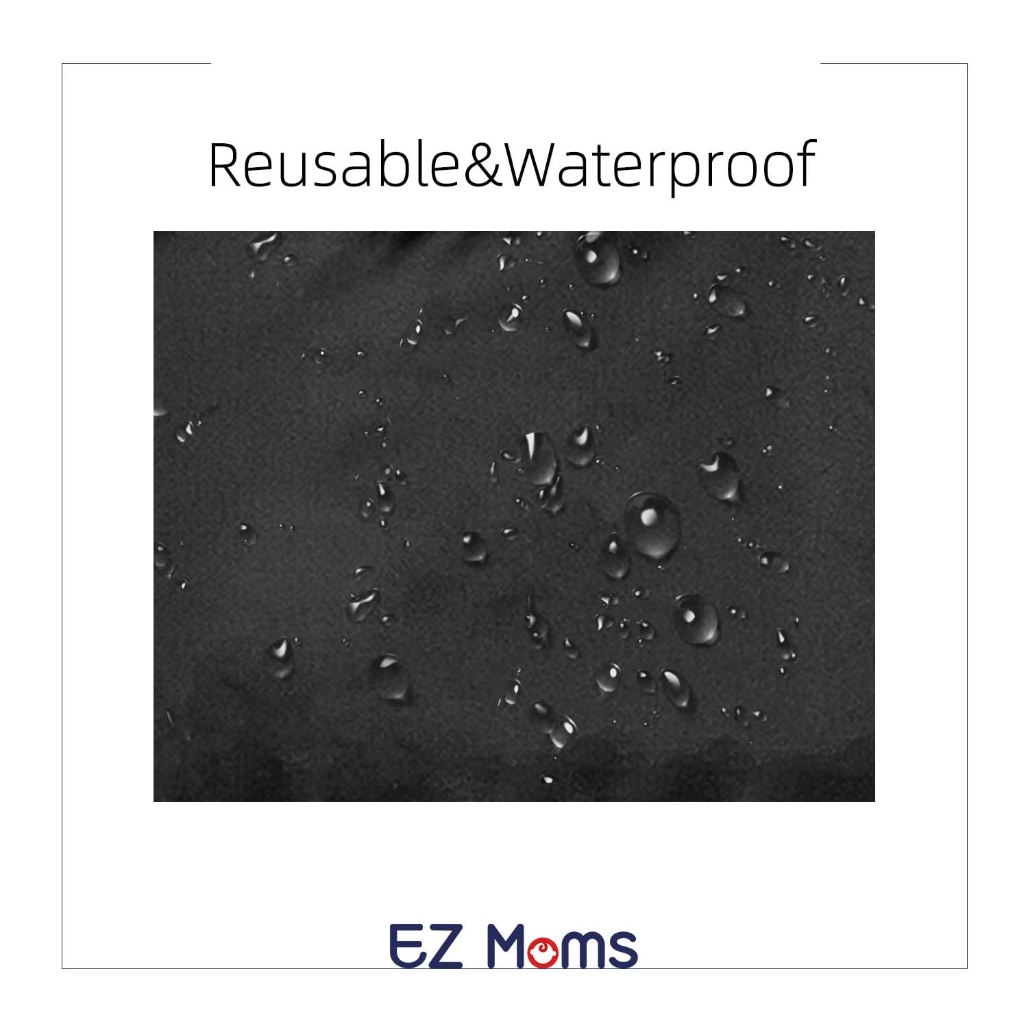 EZ Moms 6-Pack Small Multipurpose Zipper Storage Bags - 5.5''x6.1'' Waterproof Reusable Travel Organizer for Wet/Dry Items, Cloth Diapers, Swimsuits & Daily Essentials | Perfect for Baby Care, Beach Trips & Home Organization