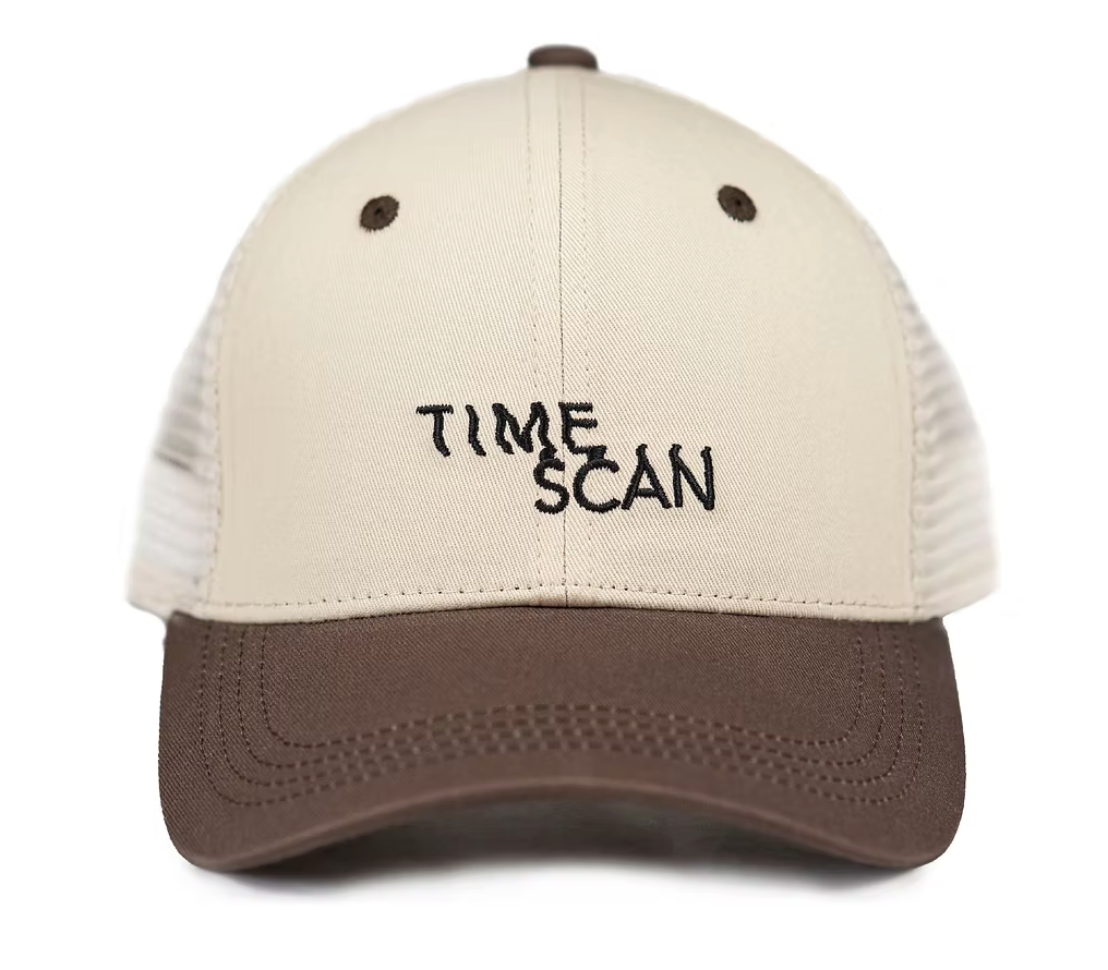Timescan Logo Mesh Cap (Sand) - Adjustable Baseball Hat for Men & Women - Breathable & Lightweight for Outdoor, Sports & Casual Wear
