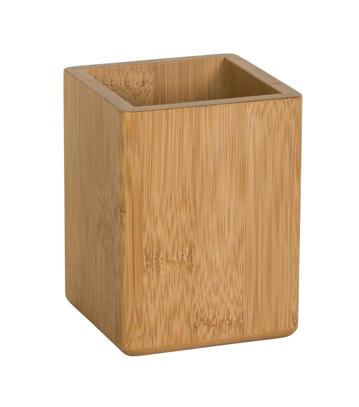 Bamboo Square Pen Holder - Eco-Friendly Desktop Organizer for Pens, Pencils & Office Supplies - Perfect for Home, Office & School Use