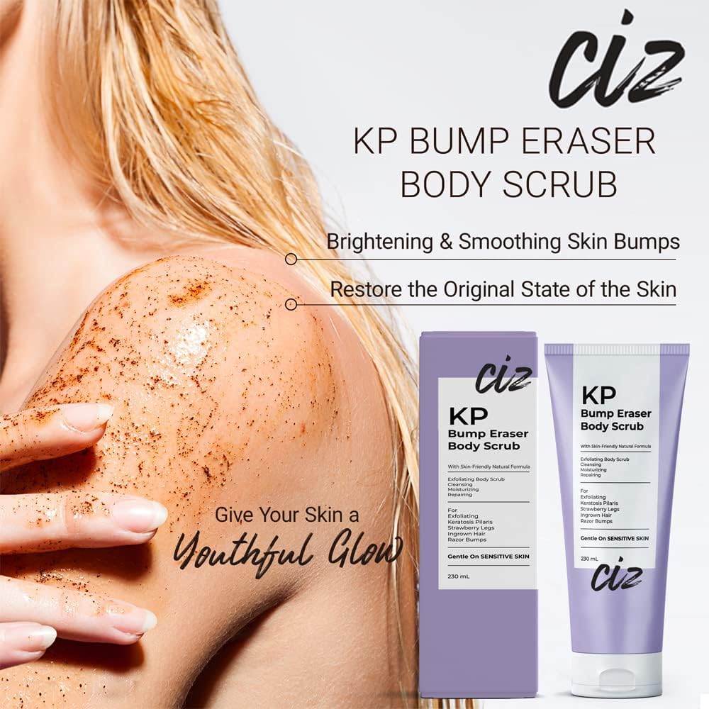 KP Bump Eraser Body Scrub - Exfoliating Body Scrub for Women with Strawberry Scent | Effective KP Treatment for Strawberry Legs & Bumpy Skin | Perfect for Shower, Pre-Shave & Post-Waxing Care