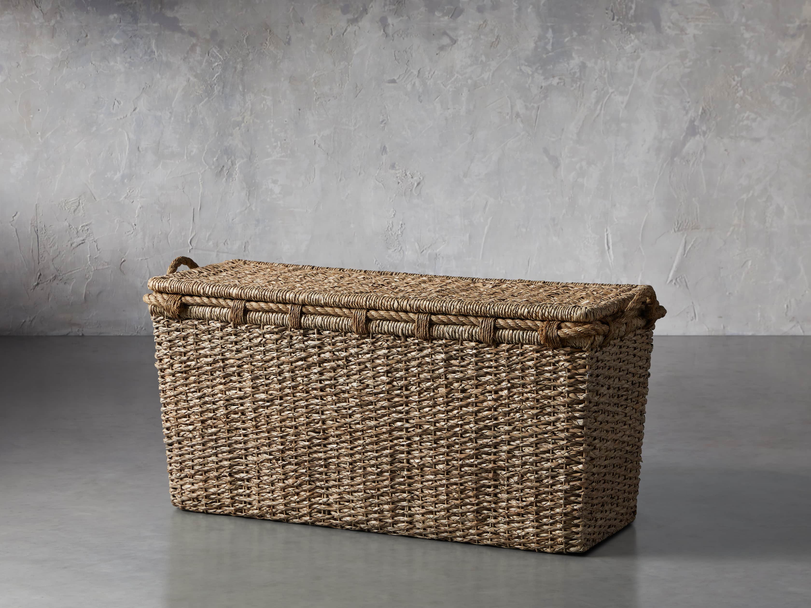 Natural Woven Entryway Console Basket - Stylish Storage for Keys, Mail & Essentials | Perfect for Hallway, Foyer & Home Decor