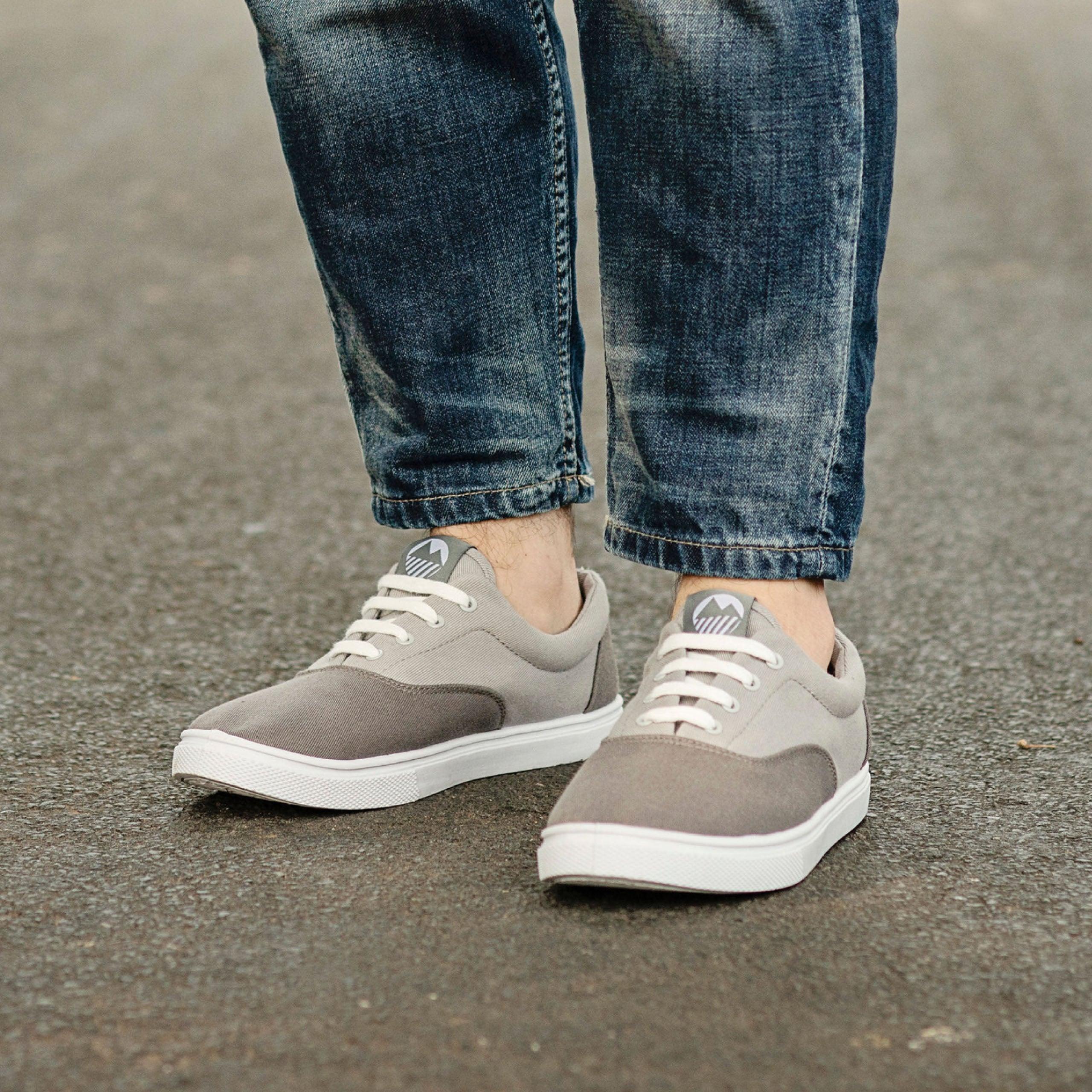 Men's Hudson Canvas Trainers - Lightweight Comfortable Sneakers for Walking, Running & Casual Wear | Breathable Fashion Shoes for Men | Perfect for Workouts, Travel & Everyday Use