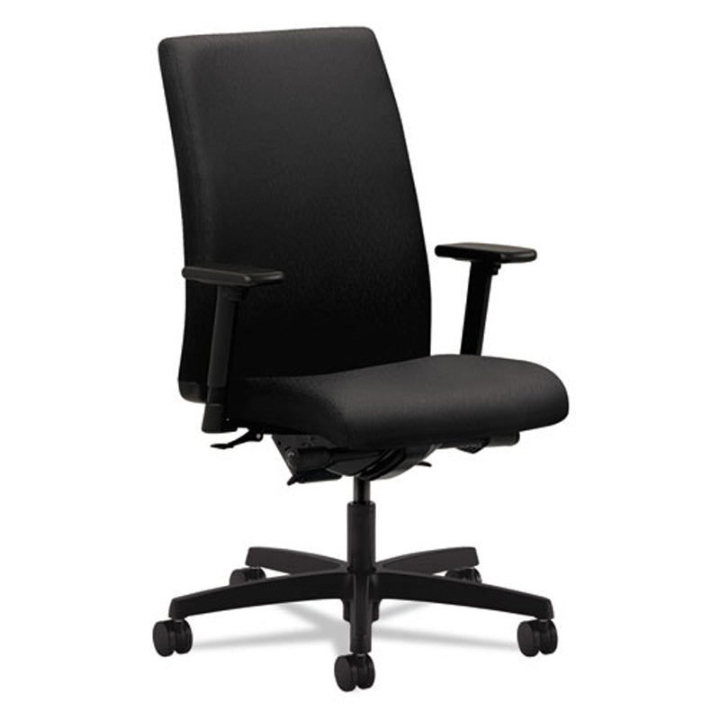 Ergonomic Ignition Mid Back Office Chair - Adjustable Black Mesh Task Chair for Home & Office Workspaces - Perfect for Long Hours of Sitting, Gaming, or Studying