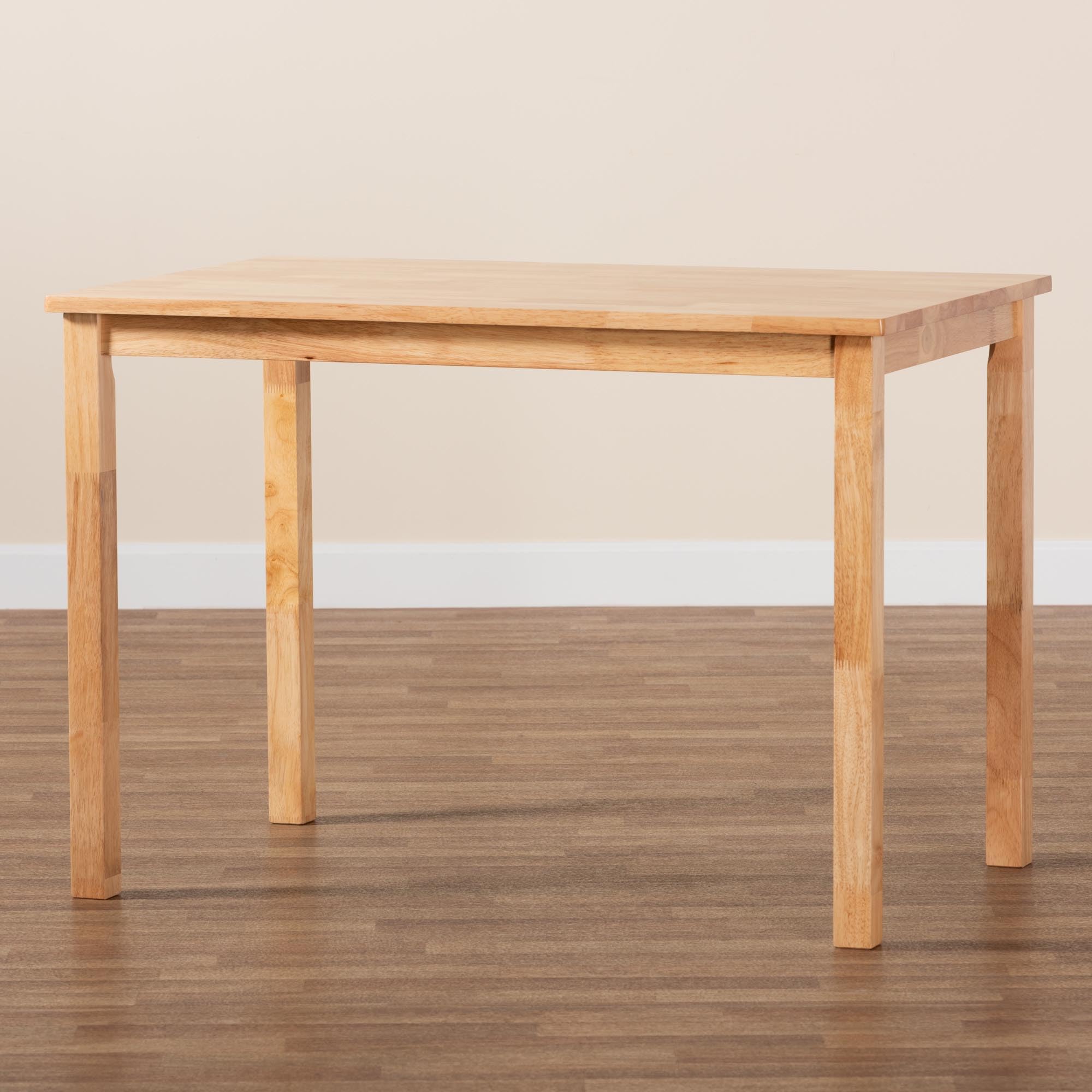 Baxton Studio Eveline Dining Table - 42 Inch Round Natural Brown Wood Table for Kitchen, Dining Room & Small Spaces | Perfect for Family Meals & Entertaining Guests