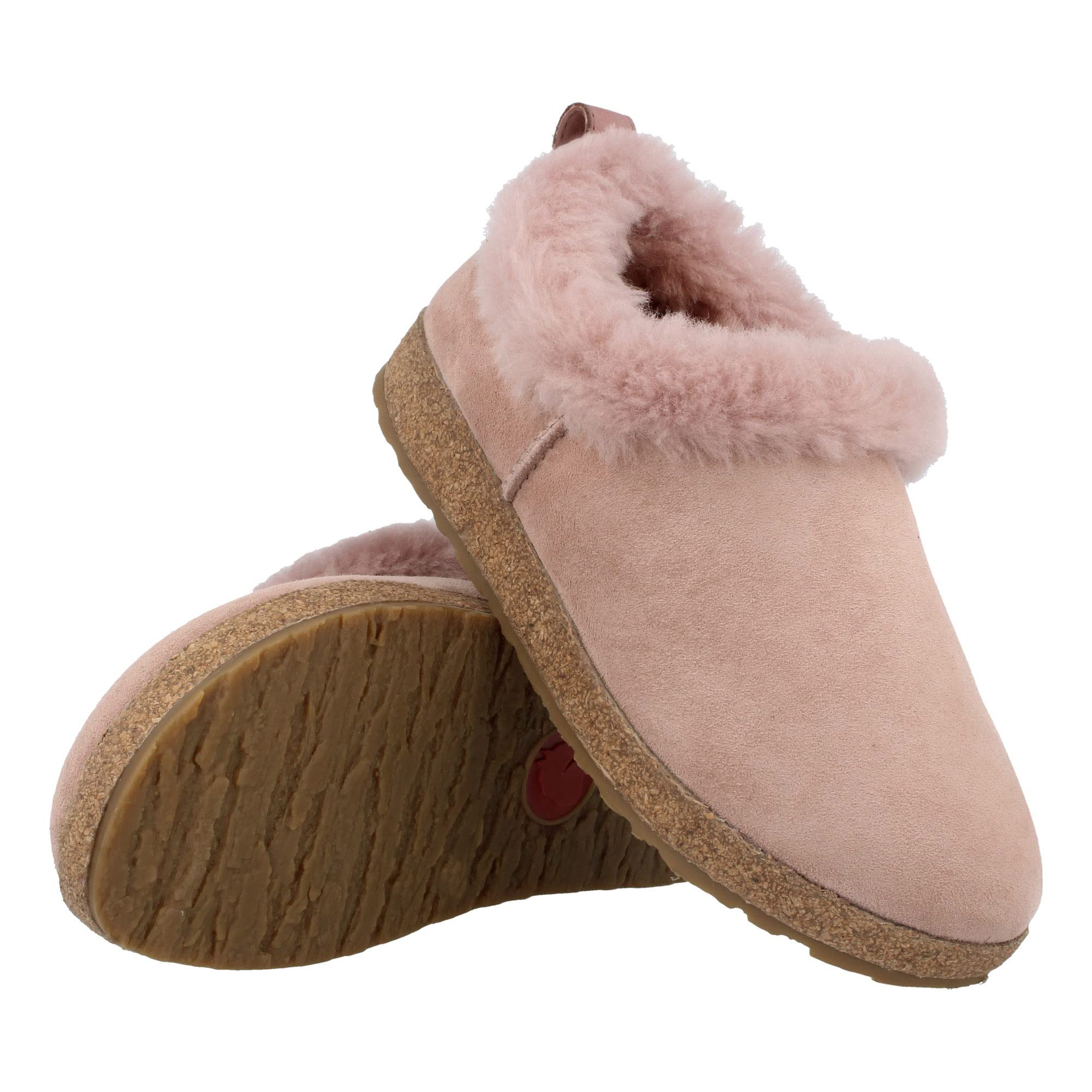 HAFLINGER Iceland Lambskin Clog Felt Slippers for Women & Men - Comfortable Wool House Shoes with Arch Support - Perfect for Indoor, Outdoor & Spa Use
