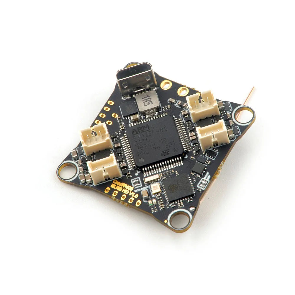 Happymodel CrazyF405HD ELRS 1-2S AIO Flight Controller with Built-in UART ELRS Receiver & 12A BLHELI_S ESC - Perfect for FPV Drone Racing and DIY Quadcopter Builds