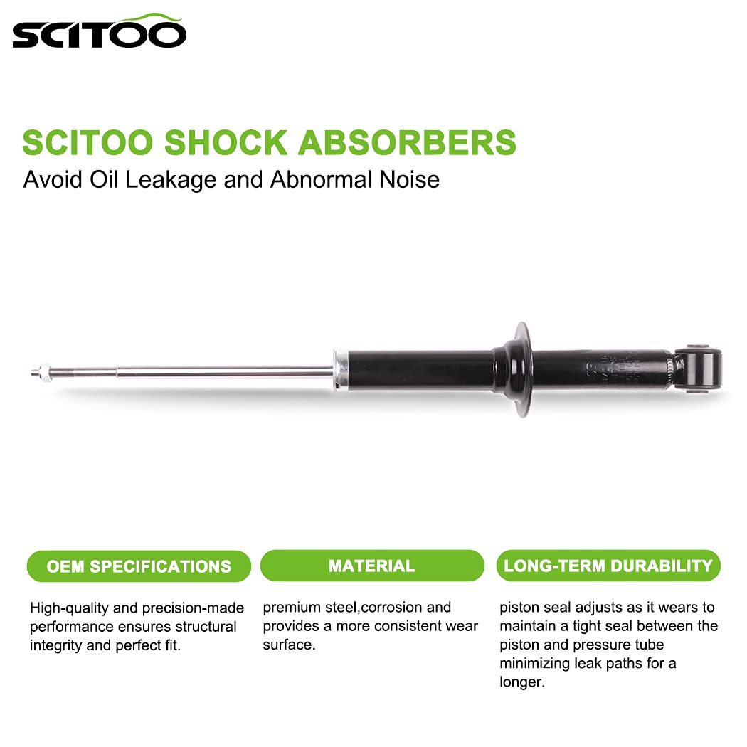 SCITOO 4PCS Front & Rear Shock Absorbers Struts for 2009-2010 Dodge Journey 339251 339252 341499 - Smooth Ride & Enhanced Stability for City Driving & Off-Road Adventures