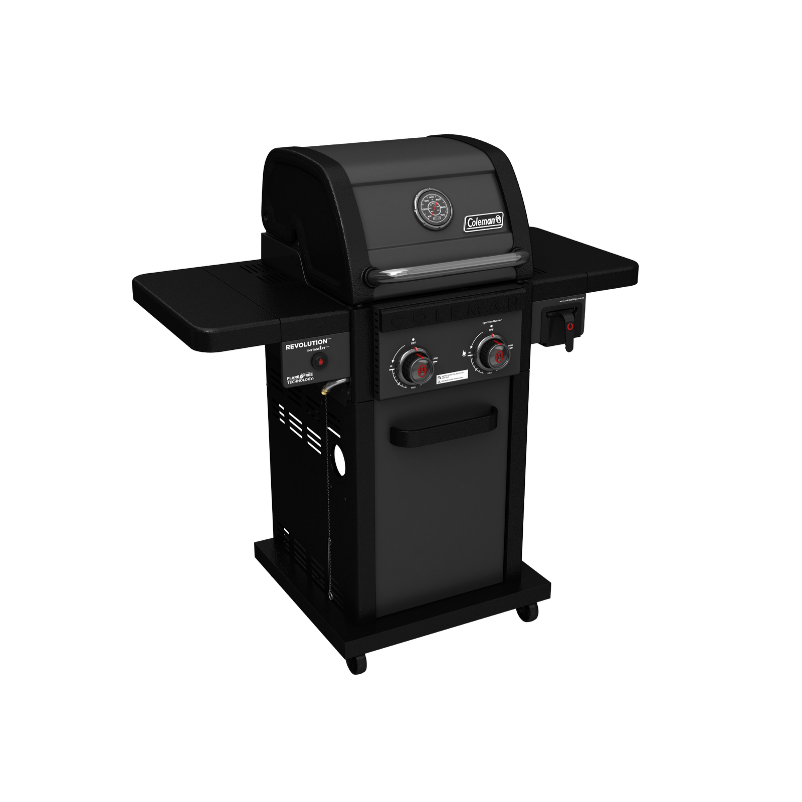Coleman Revolution 2 Burner Propane Gas Grill - Black Matte Portable Outdoor BBQ for Camping, Tailgating & Backyard Cooking (REV2BMA)