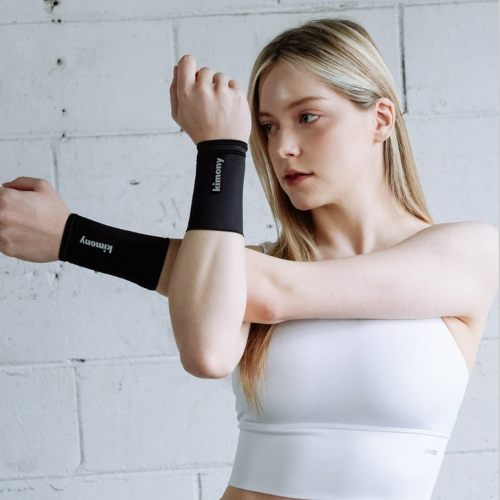 Kimony Compression Wrist Sleeves for Pain Relief & Support - Black KCW811 - Ideal for Typing, Gaming & Weightlifting