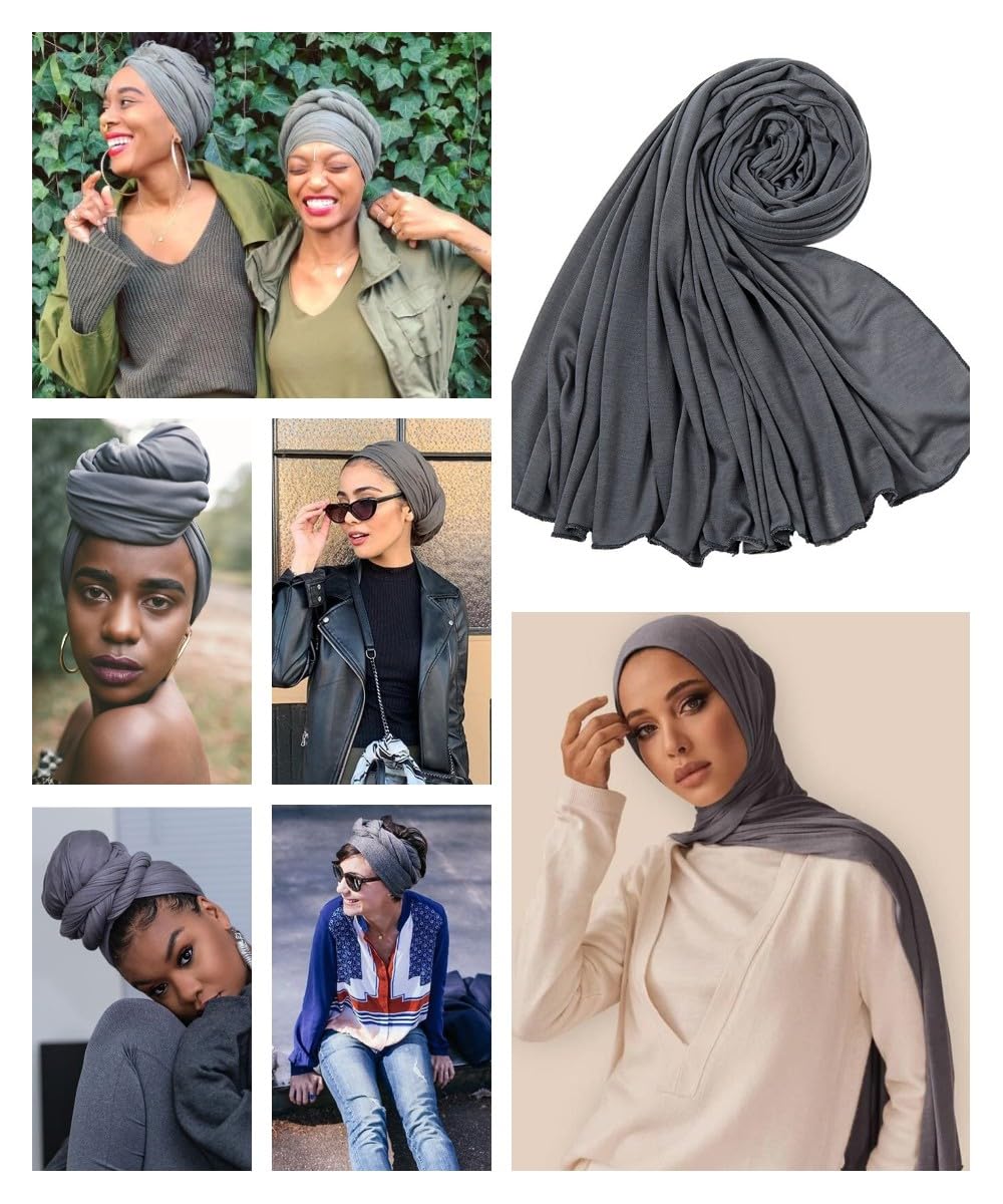Stylish Harewom Head Wraps for Black Women - Stretchy African Hair Scarves, Turbans & Jersey Headbands - Perfect for Everyday Wear, Workouts & Special Occasions