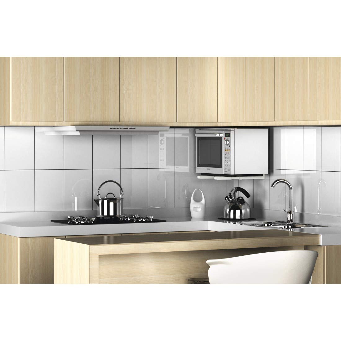 110930 White Microwave Bracket - Heavy Duty Wall Mount Shelf for Kitchen, Microwave Oven Holder for Space Saving Organization