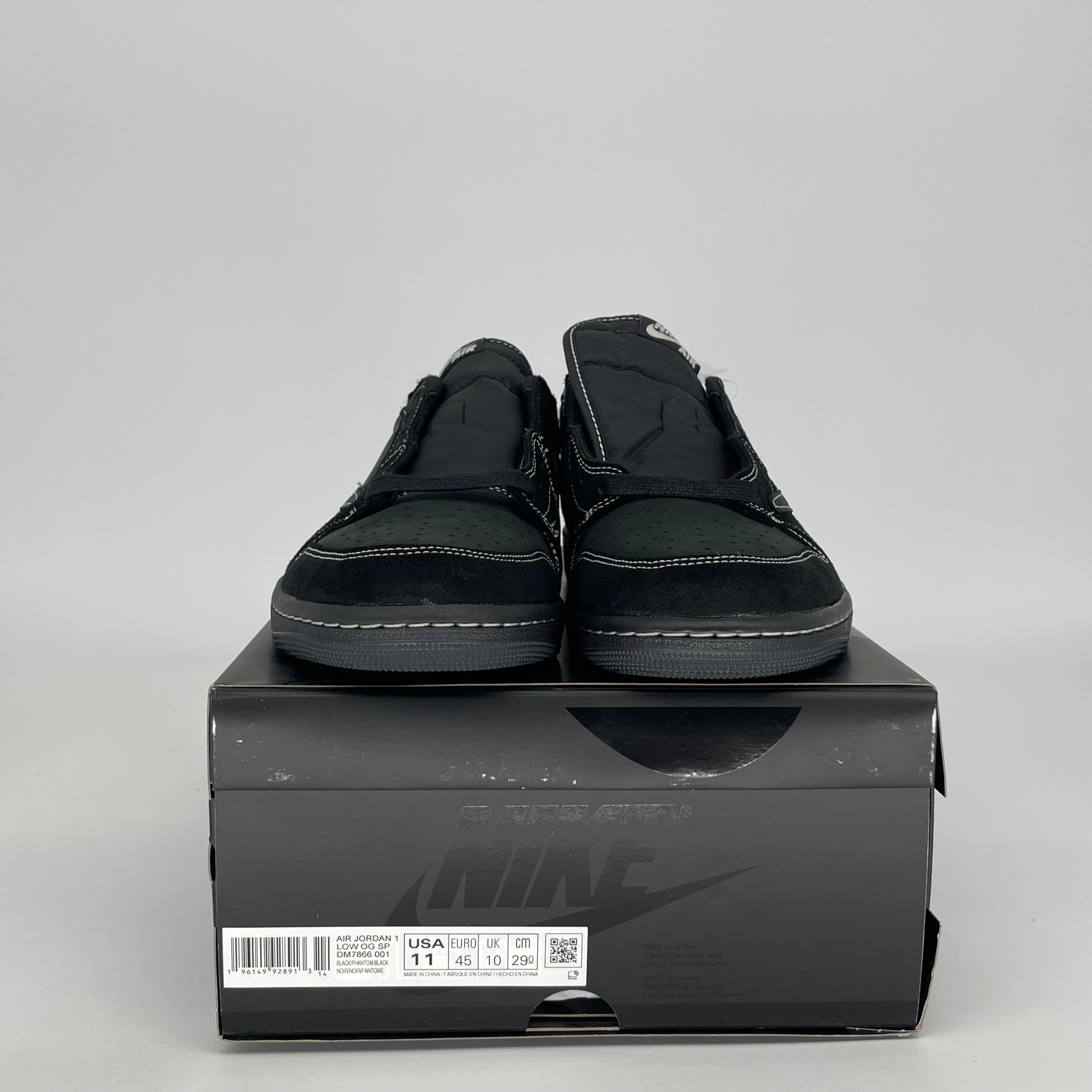 Air Jordan 1 Low Travis Scott Phantom Sneakers - Men's Size 11 (DDM7866-001) | Limited Edition Basketball Shoes for Streetwear & Sneaker Collectors