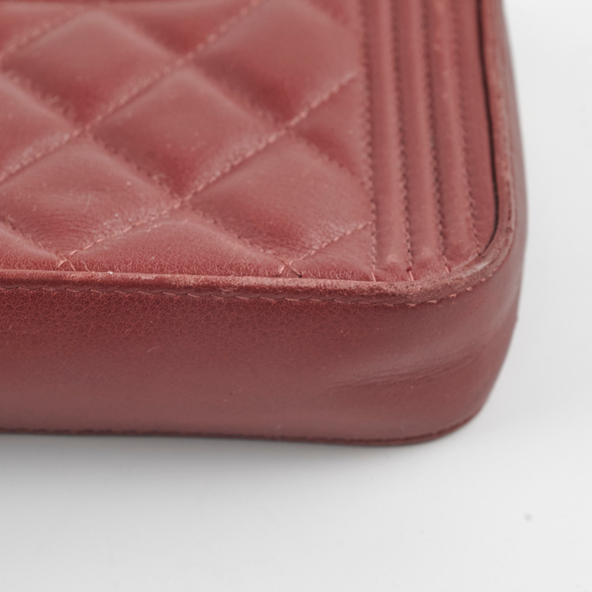 Chanel Boy Long Wallet in Burgundy - Luxury Leather Wallet for Women, Perfect for Everyday Use & Special Occasions