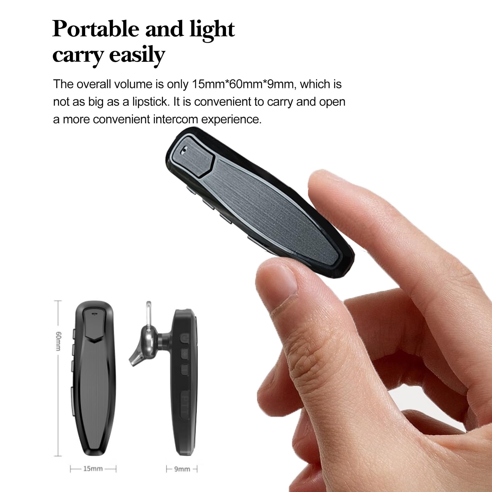 Bluetooth Walkie Talkie Headset with Noise Cancelling Mic - Compatible with BaoFeng, Kenwood, Btech Radios (UV-K5, UV-5R, BF-F8HB) - Hands-Free Communication for Security, Construction & Outdoor Activities (Updated Version)