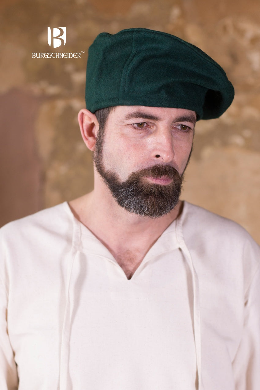 Wool Beret Harald Green - Classic Winter Hat for Women & Men - Perfect for Outdoor Activities, Fashion & Travel