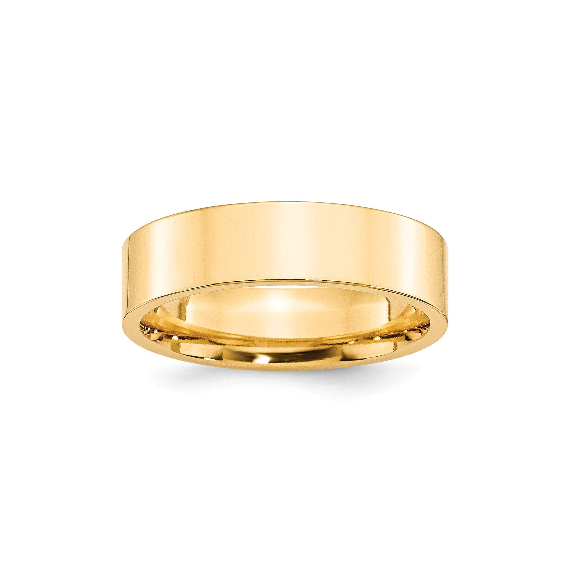 14k Yellow Gold 6mm Comfort Fit Band Ring for Men - Size 10.5 | Wedding & Anniversary Gift