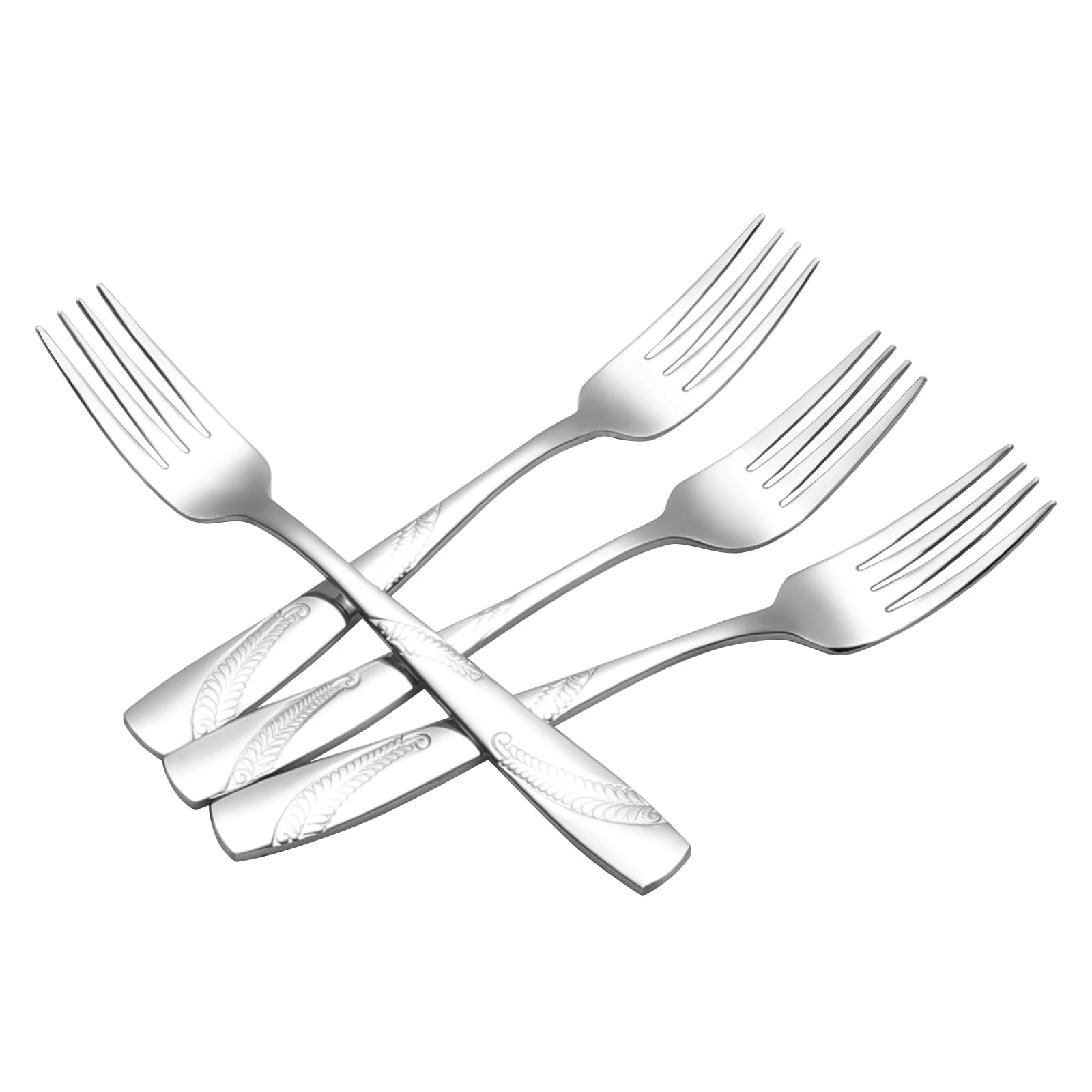 16-Piece Stainless Steel Dinner Forks Set - 8.19 Inch Elegant Kitchen Silverware for Restaurants, Weddings & Home Dining - Dishwasher Safe & Rust Resistant